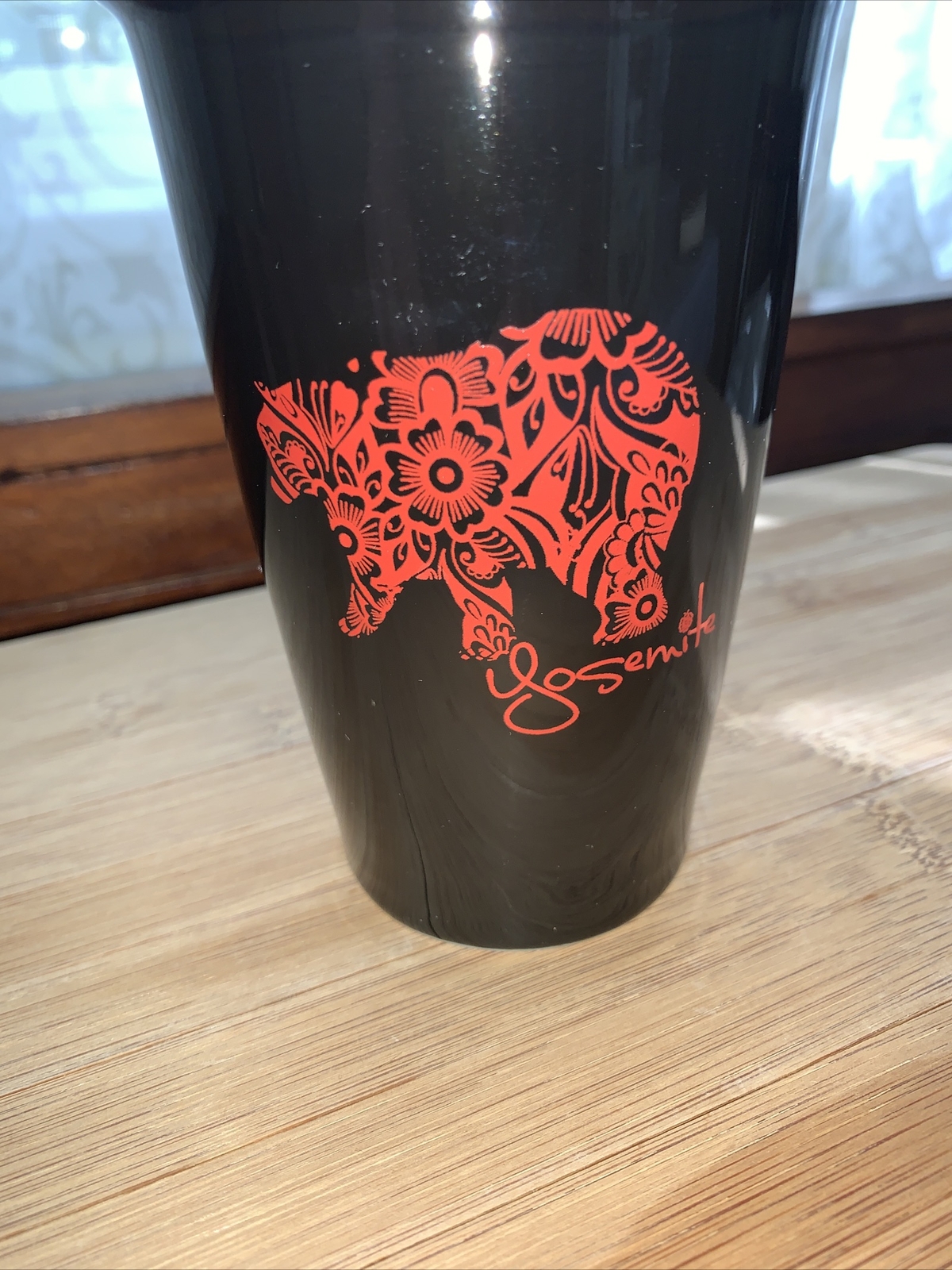 Yosemite National Park Coffee Mug 5-1/4″ Tall Cup Black Lipped Tumbler Bear