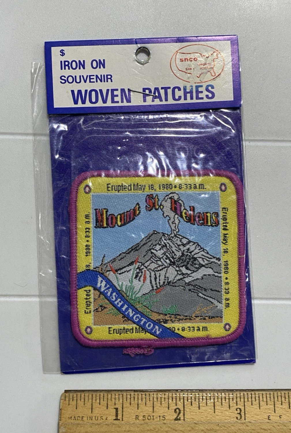 NIP Mount St Helens Washington Volcanic Eruption Erupted May 18 1980 Woven Patch