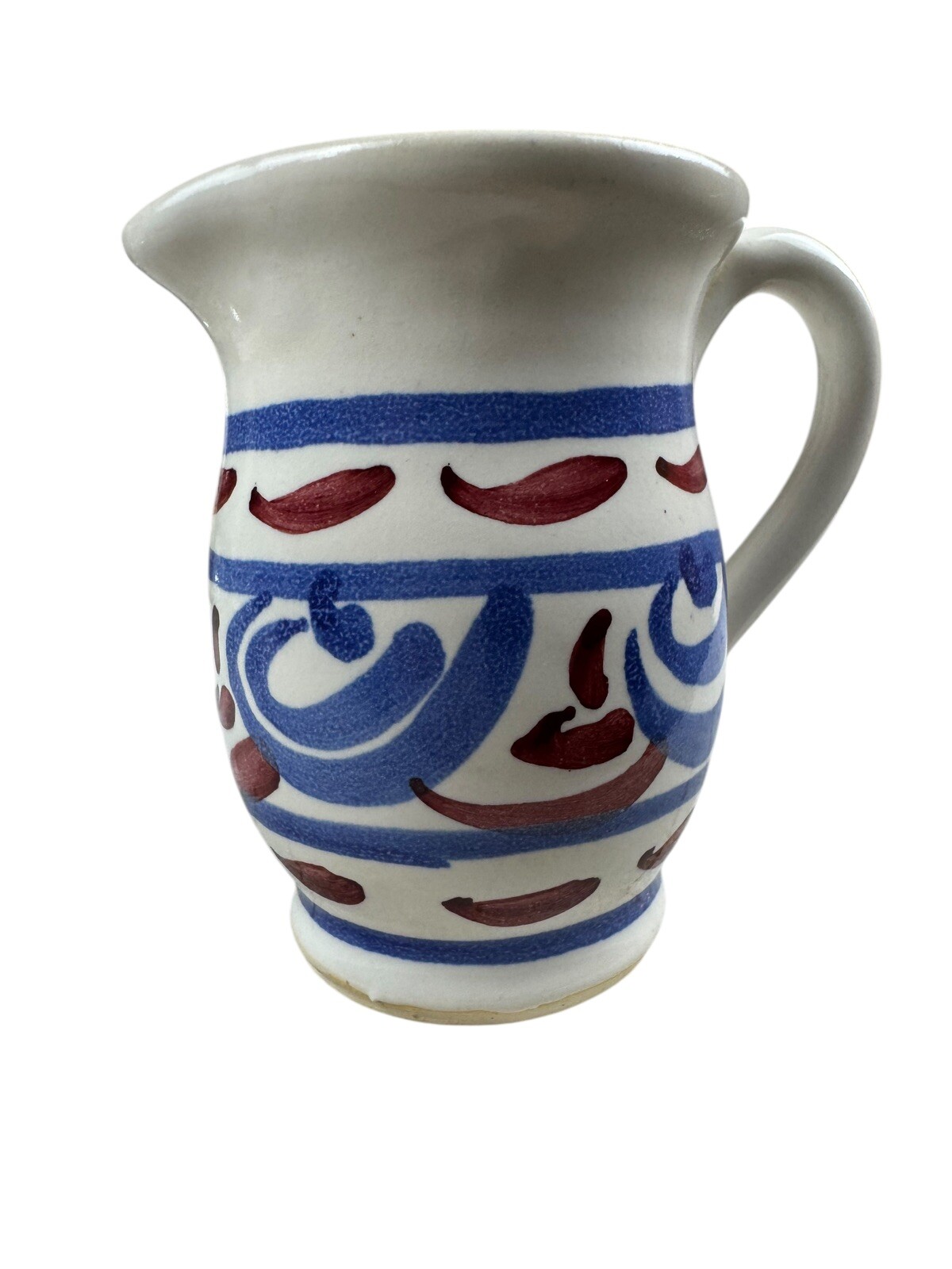 Vintage Eastern National Park Folk Pottery Pitcher Jamestown Collection Creamer