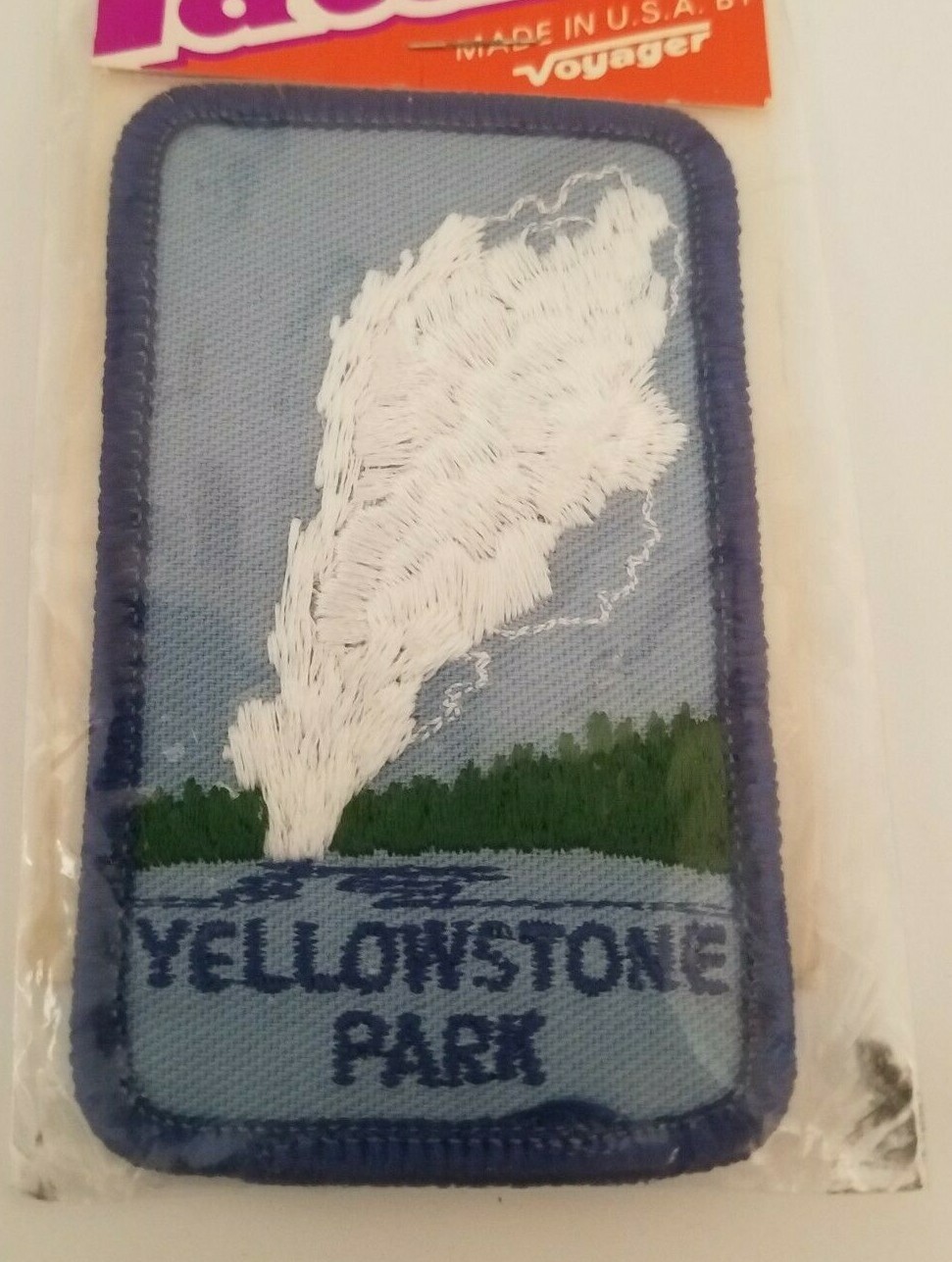 Vintage Yellowstone National Park Geyser Old Faithful Iron On Patch New Voyager