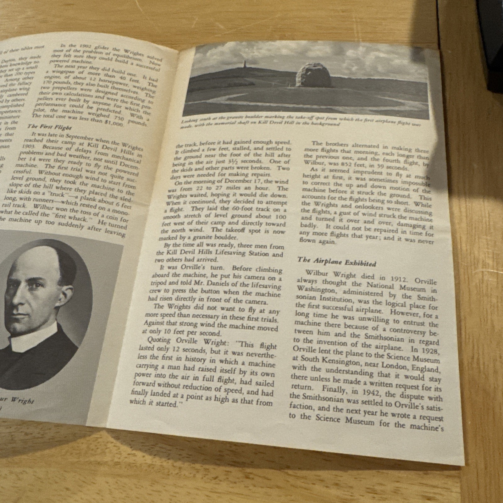 1959 Wright Brothers National Memorial Brochure Pamphlet North Carolina OBX