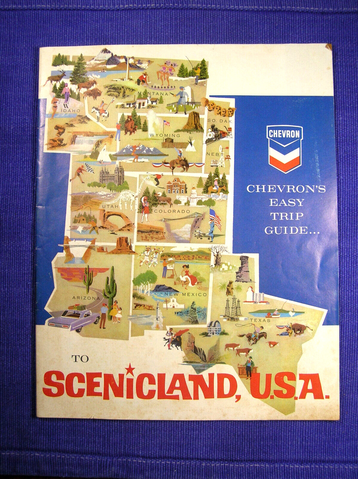 Vintage Scenicland, USA from Chevron a Tour and Route Guide Booklet Mid West