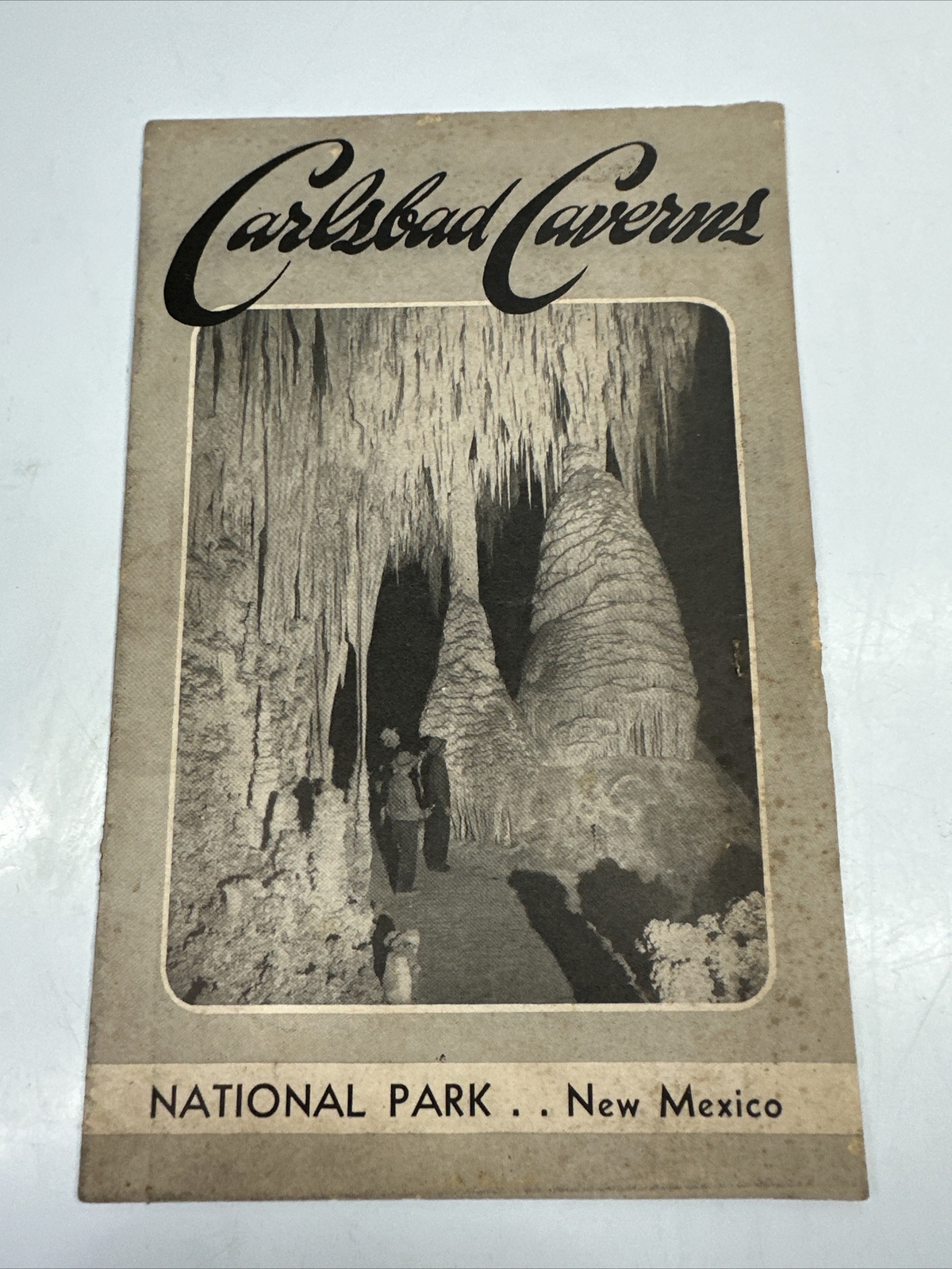 1951 Carlsbad Caverns National Park Brochure Photos Vintage Original w/ Schedule