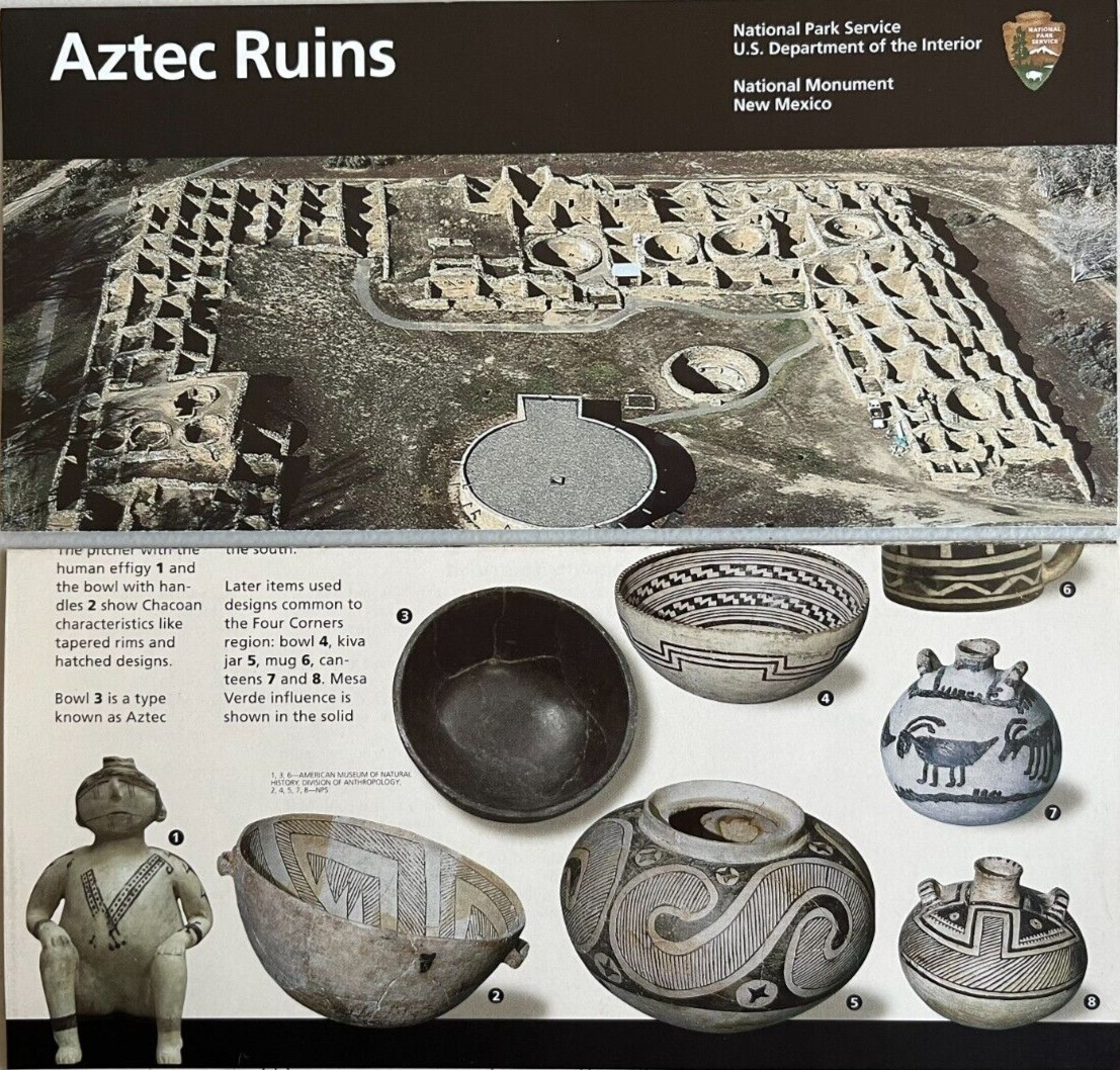2026 AZTEC RUINS MONUMENT – NM NATIONAL PARK SERVICE UNIGRID BROCHURE/MAP New