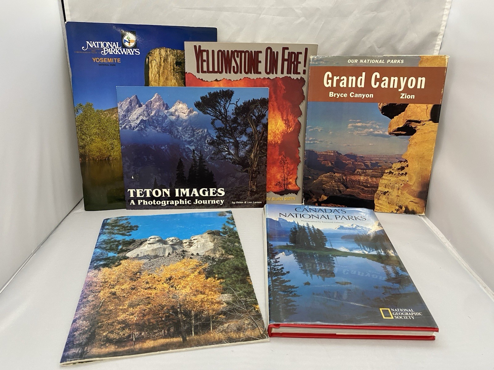 Various Vintage National Park Related Books Yosemite, Yellowstone, Teton