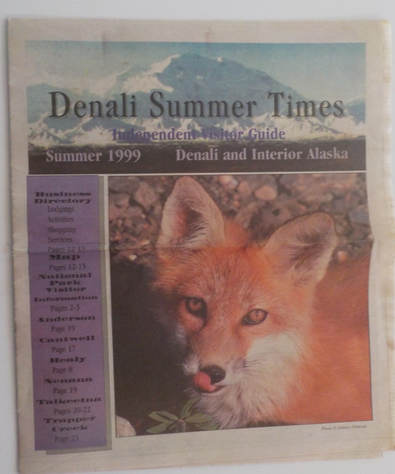Lot of 2 Vintage 1999 Denali National Park Souvenir Newspapers/Visitor Guides 