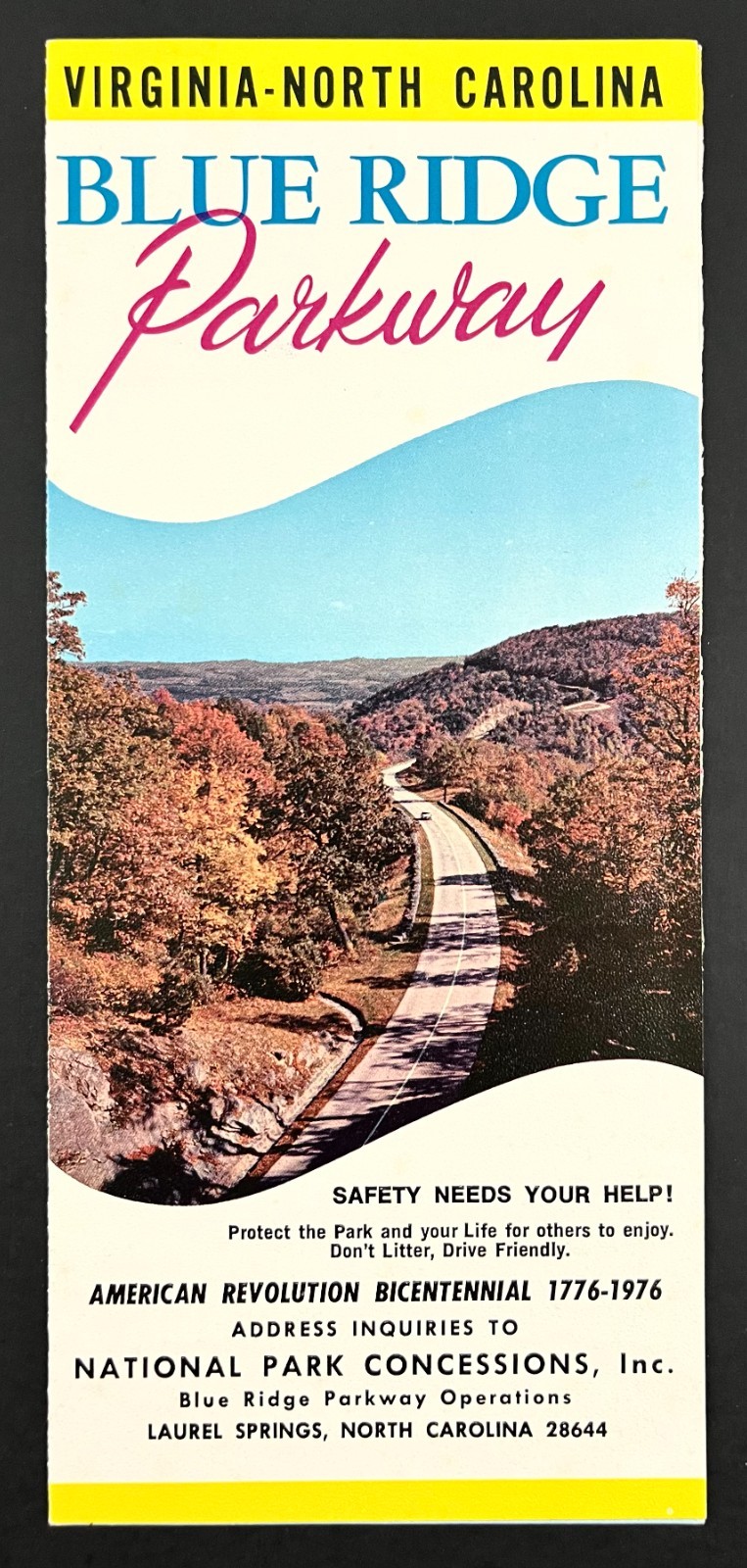1960s Blue Ridge Parkway Virginia NC Parks Lodging Vintage Travel Brochure