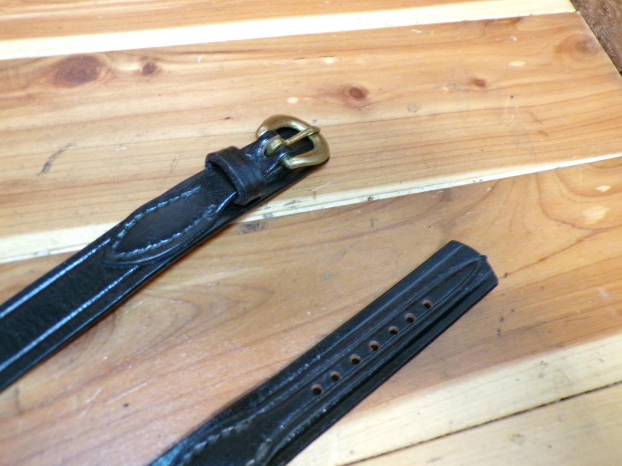 HUME Sz 6 3/4″ US Border Patrol Uniform Leather Campaign Hatband w/ Brass Buckle