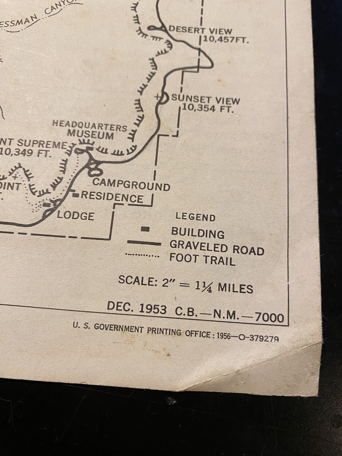 Dec 1953/1956 Cedar Breaks National Monument Utah Brochure Pamphlet MAP History