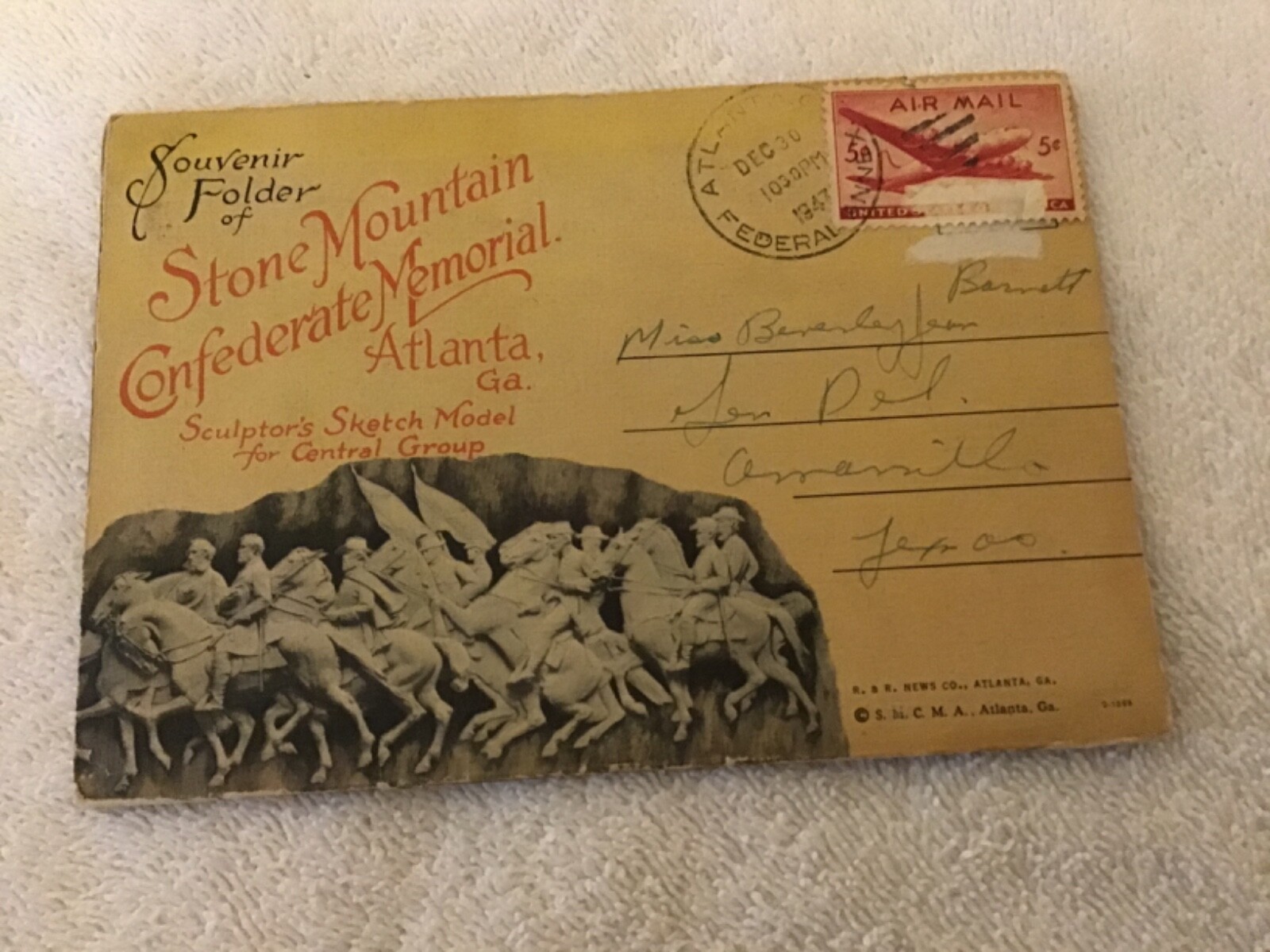 Vintage maps, guides and postcards. Grand Canyon, Miami, Yosemite, Stone Moutain