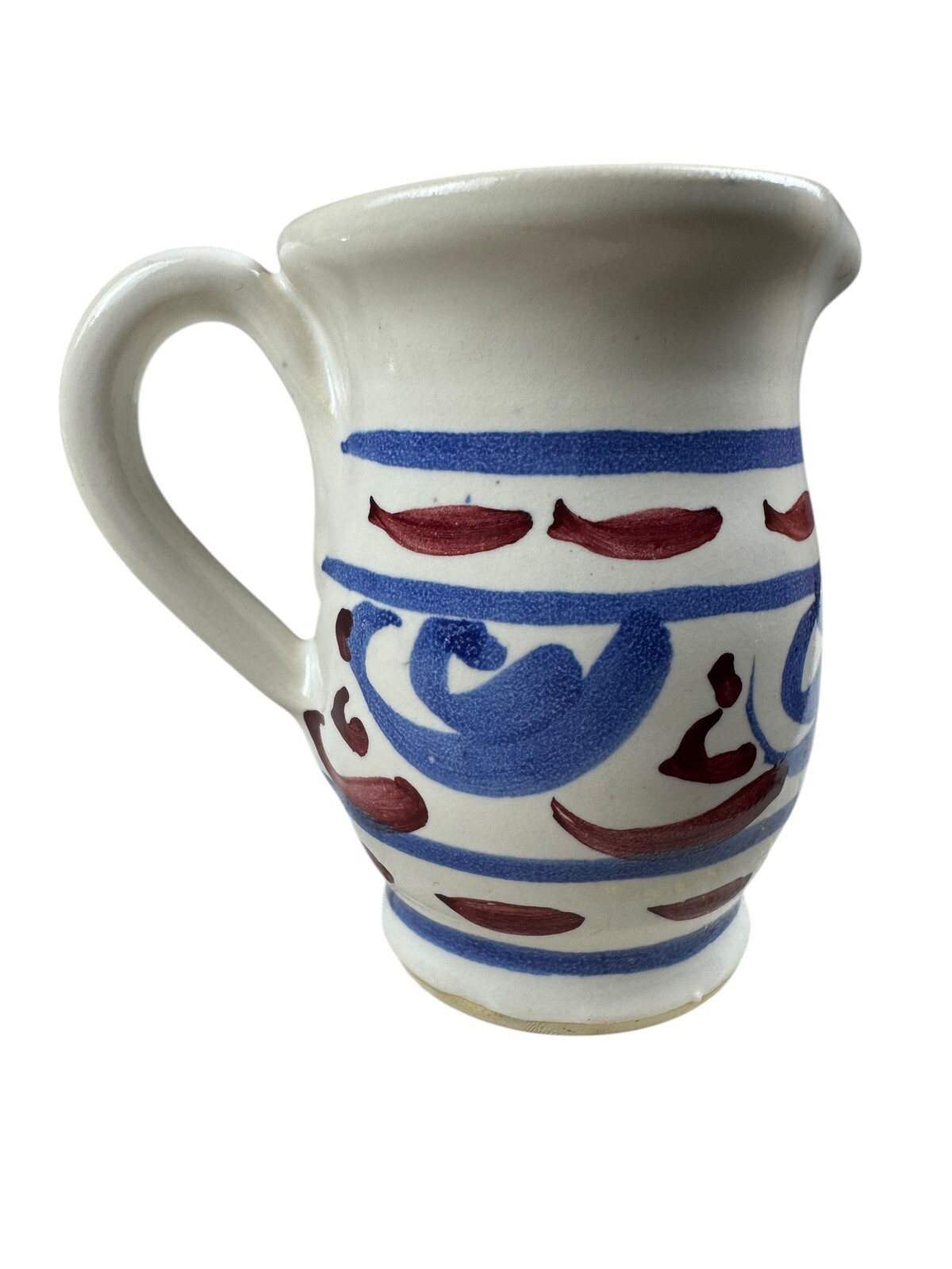 Vintage Eastern National Park Folk Pottery Pitcher Jamestown Collection Creamer