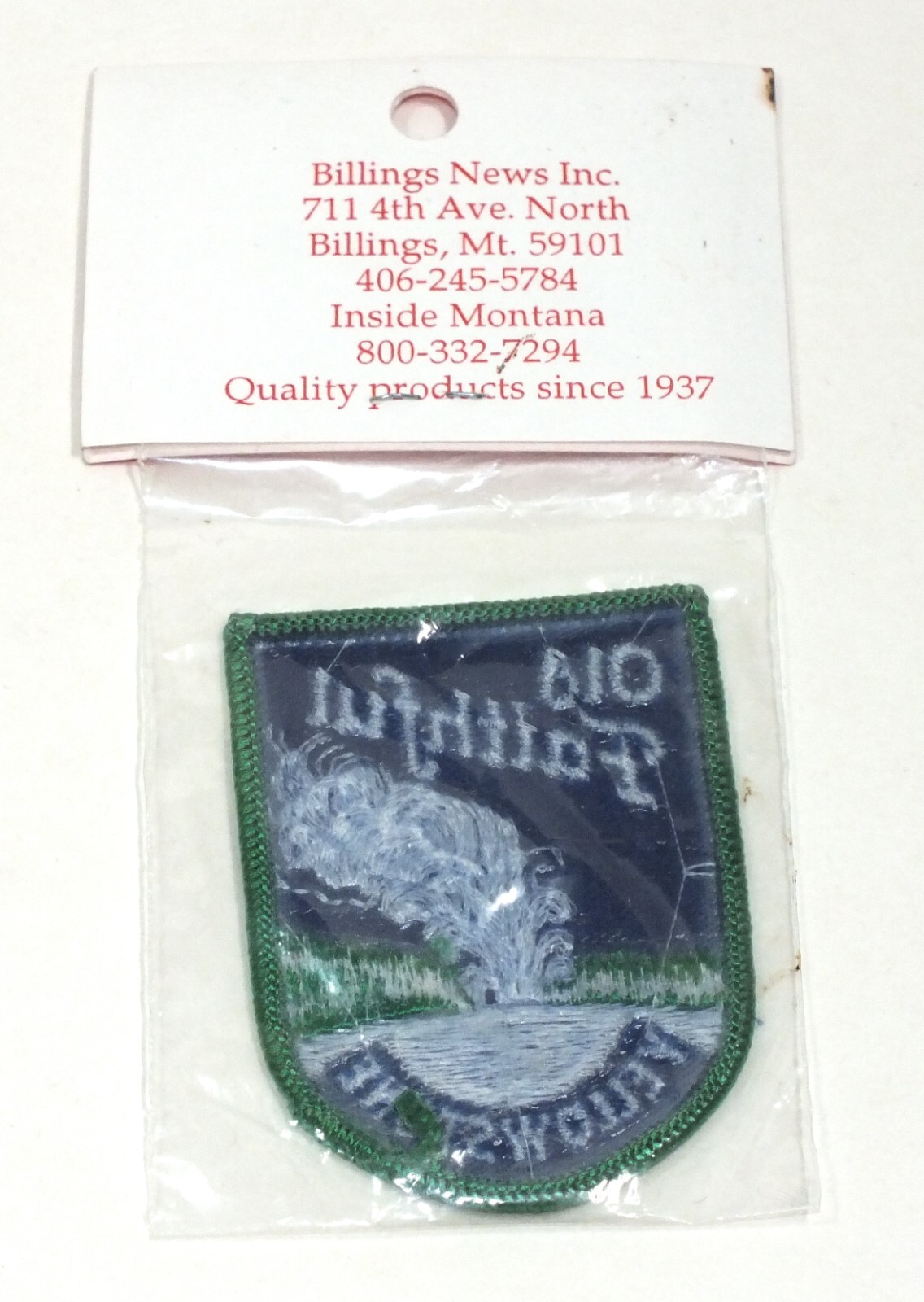Vintage Patches Old Faithful Patch Yellowstone National Park Souvenir Sew On S19