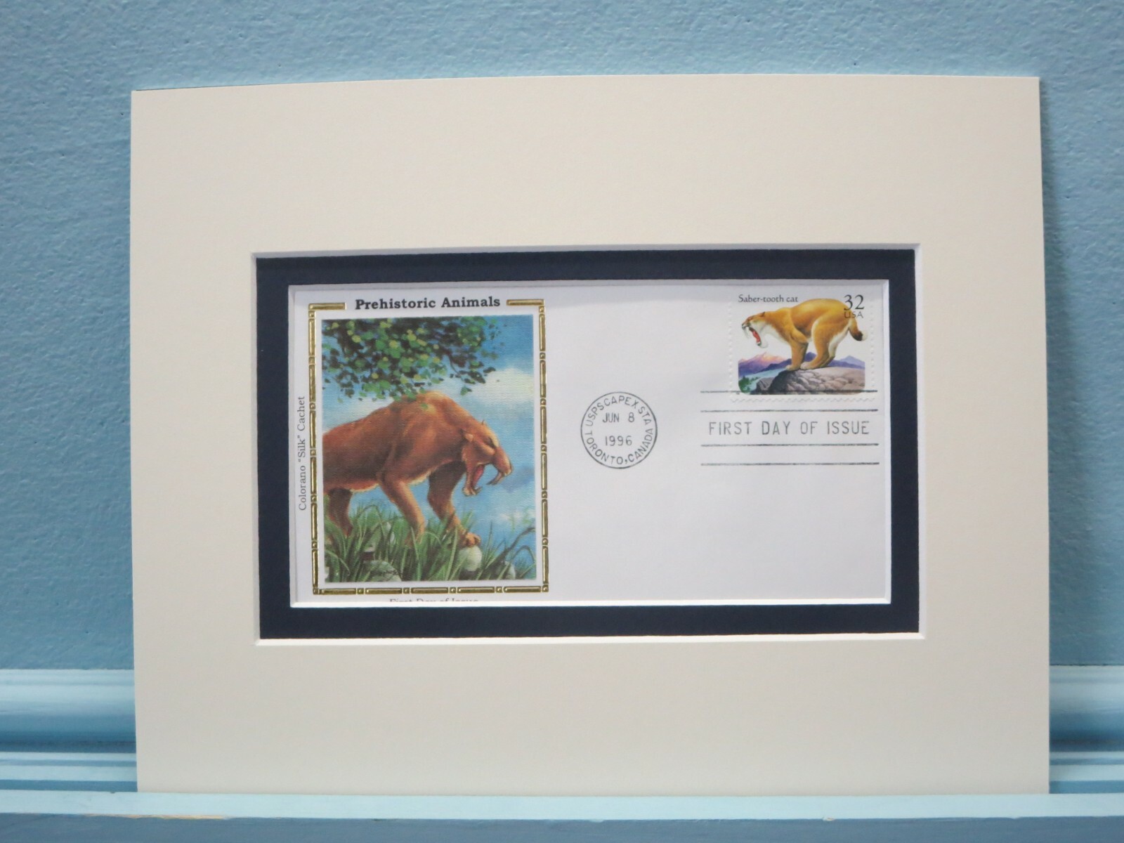 Prehistoric Animals – and the First Day Cover of the Saber-tooth Cat stamp