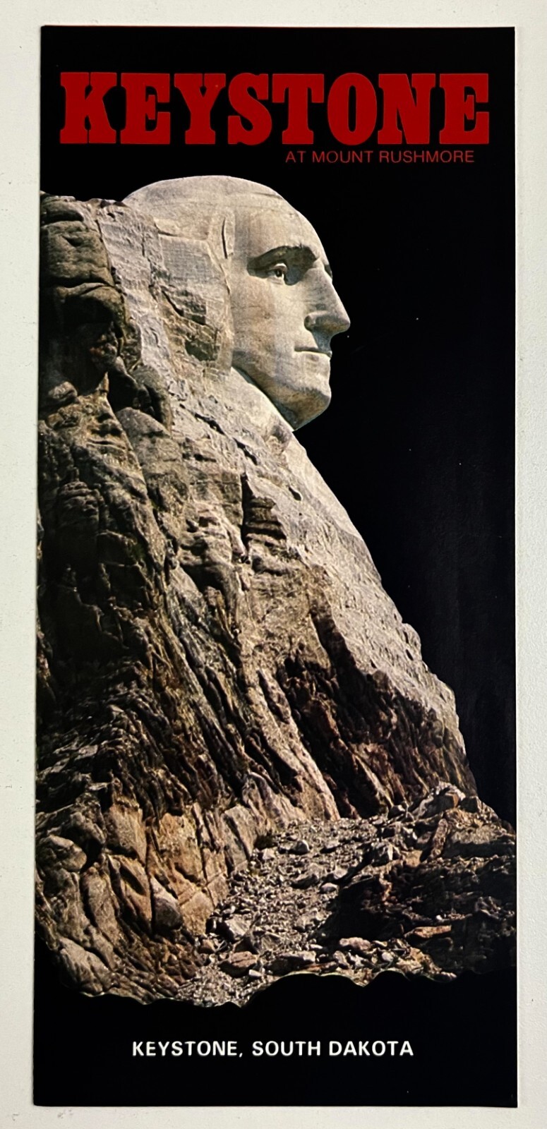 1980s South Dakota Keystone Mount Rushmore National Park Vintage Travel Brochure