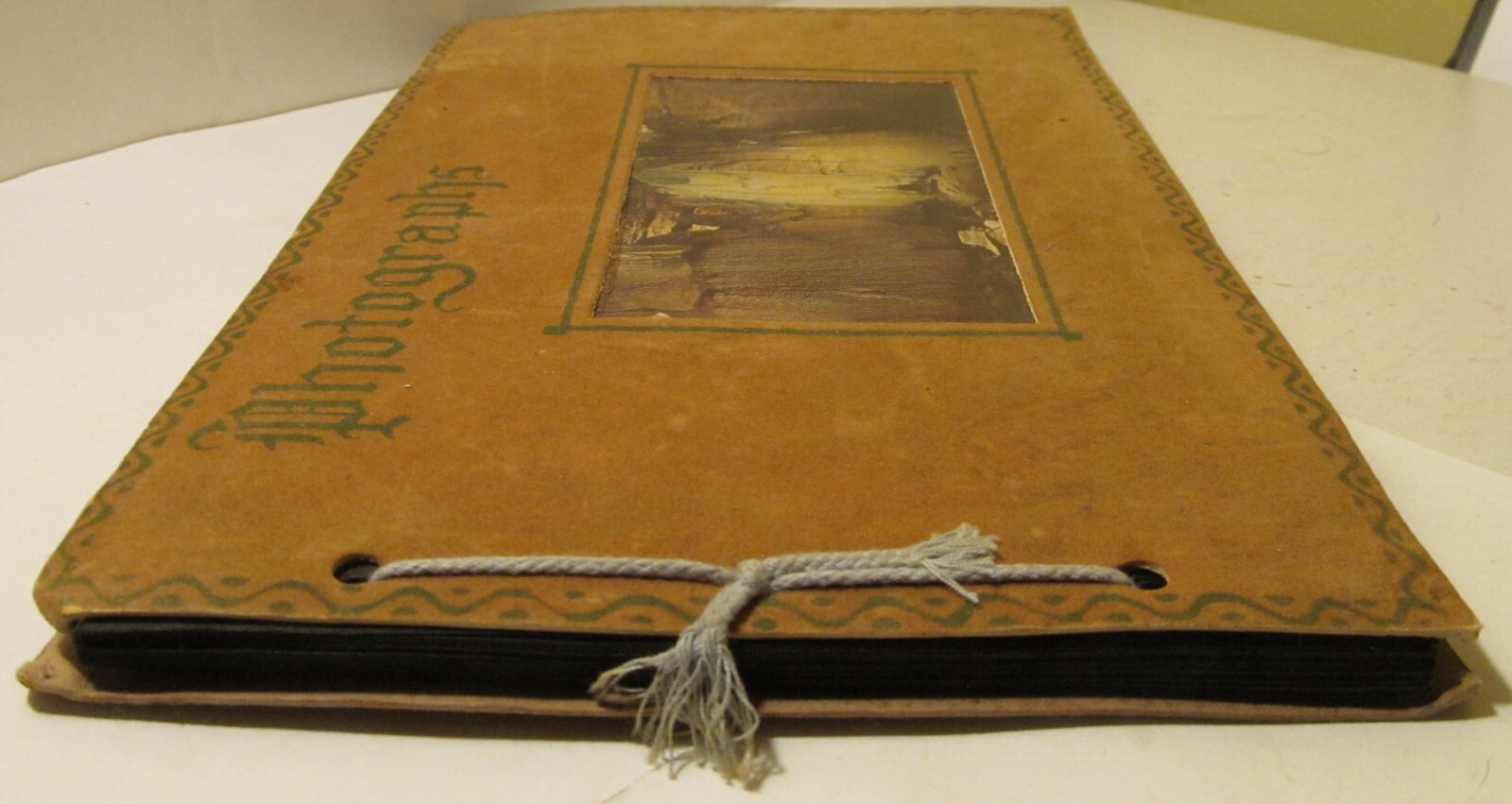 Photographs Photo Album Suede Cover Featuring Kentucky Mammoth Cave, Vintage