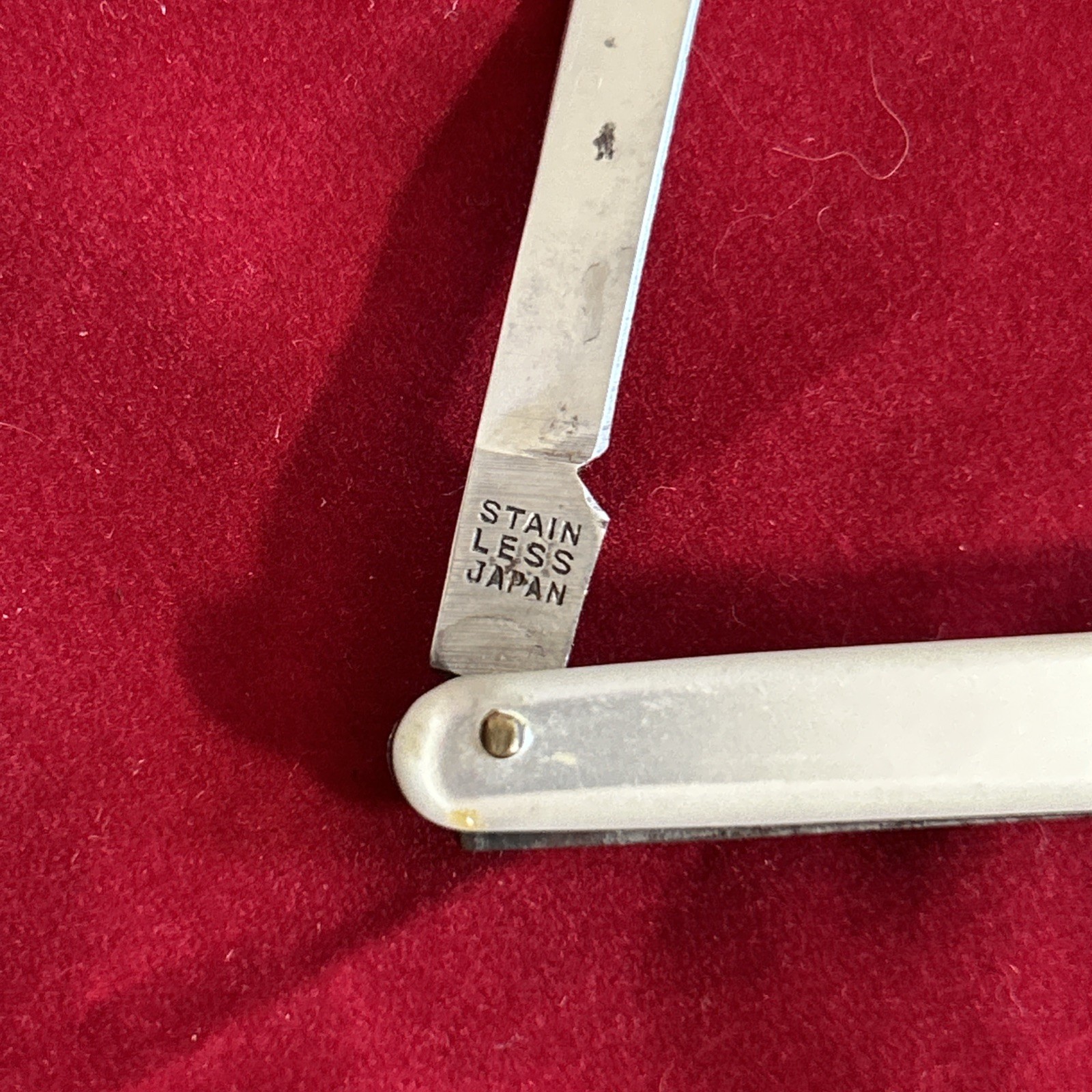 Vintage Yellowstone Park Pocket Knife Japan Pen Knife Sheepsfoot Souvenir