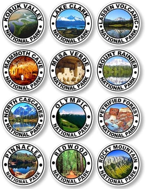 63 Vibrant Multicolor National Park Stickers – Waterproof Decals for Outdoor Fun