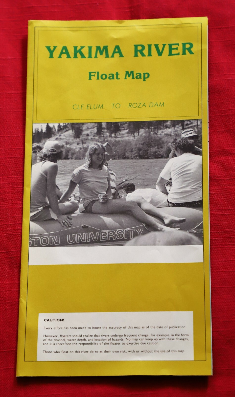 VINTAGE YAKIMA RIVER FLOAT MAP
