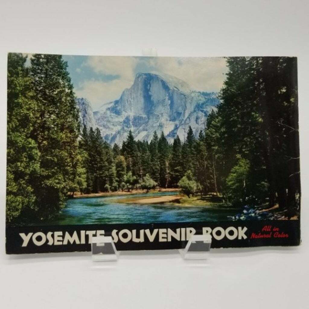 Yosemite Souvenir Book Vintage 50s All in Natural Color Pictures Map