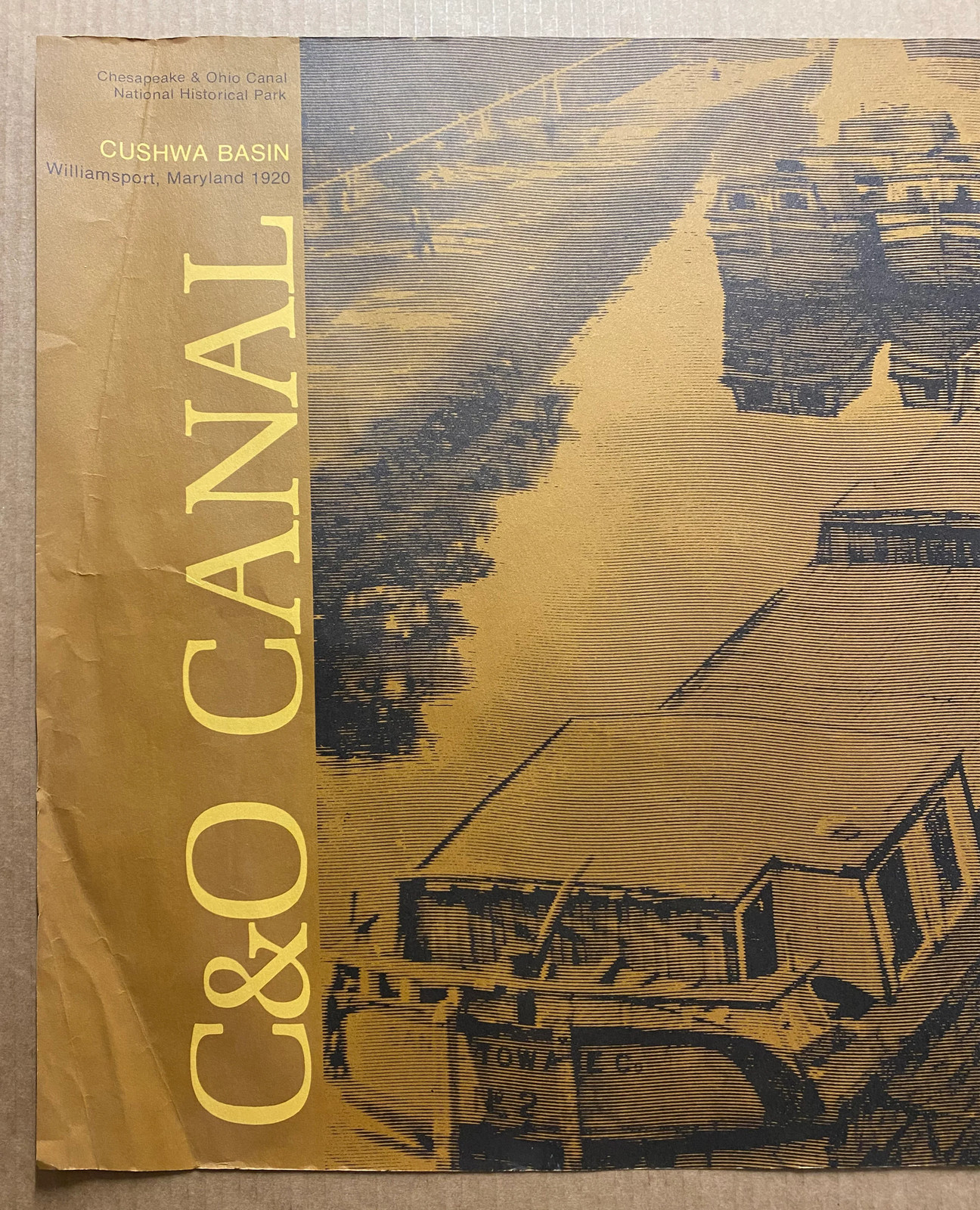 c.1973 C&O Canal Chesapeake & Ohio Canal National Historical Park Poster Vintage