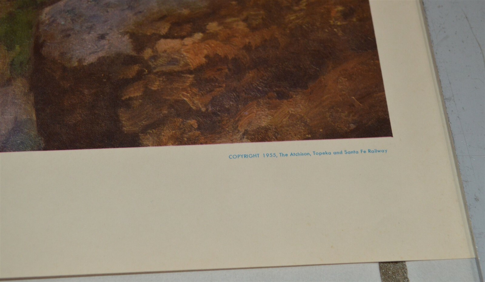 1955 LARGE Print Santa Fe RR South Rim Grand Canyon