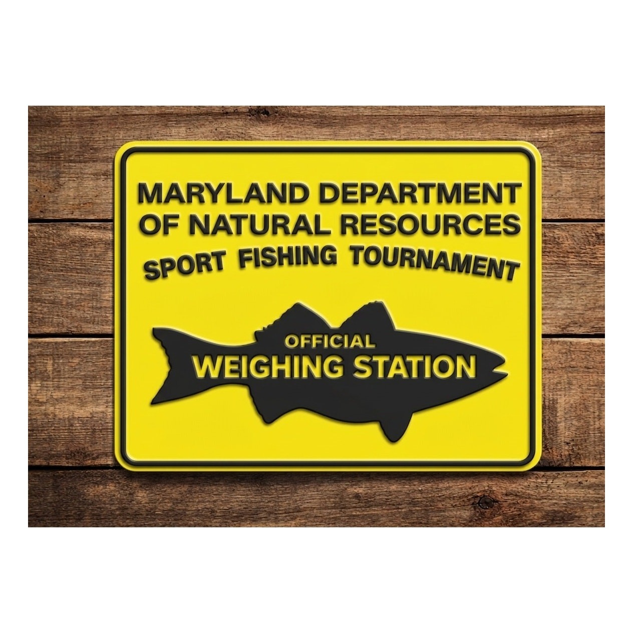 Maryland DNR Sport Fishing Tournament Sign Weighing Station Natural Resources