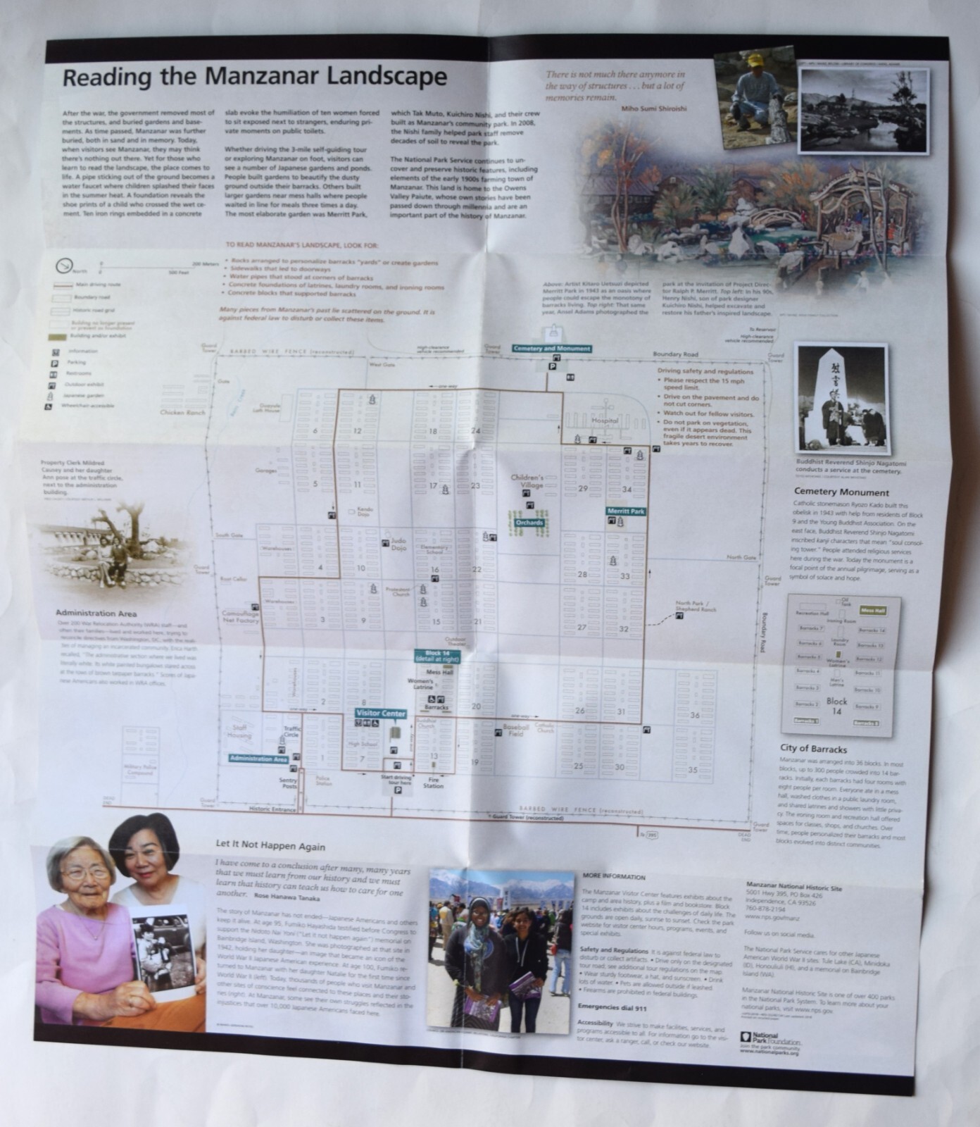 MANZANAR NATIONAL HISTORIC SITE BROCHURE