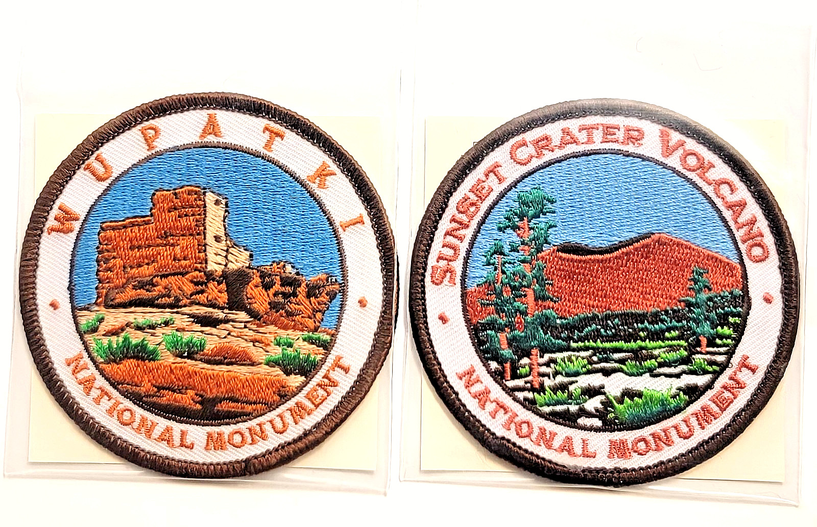 Arizona National Monument Patches Wupatki Sunset Crater Volcano Travel Lot 2 New
