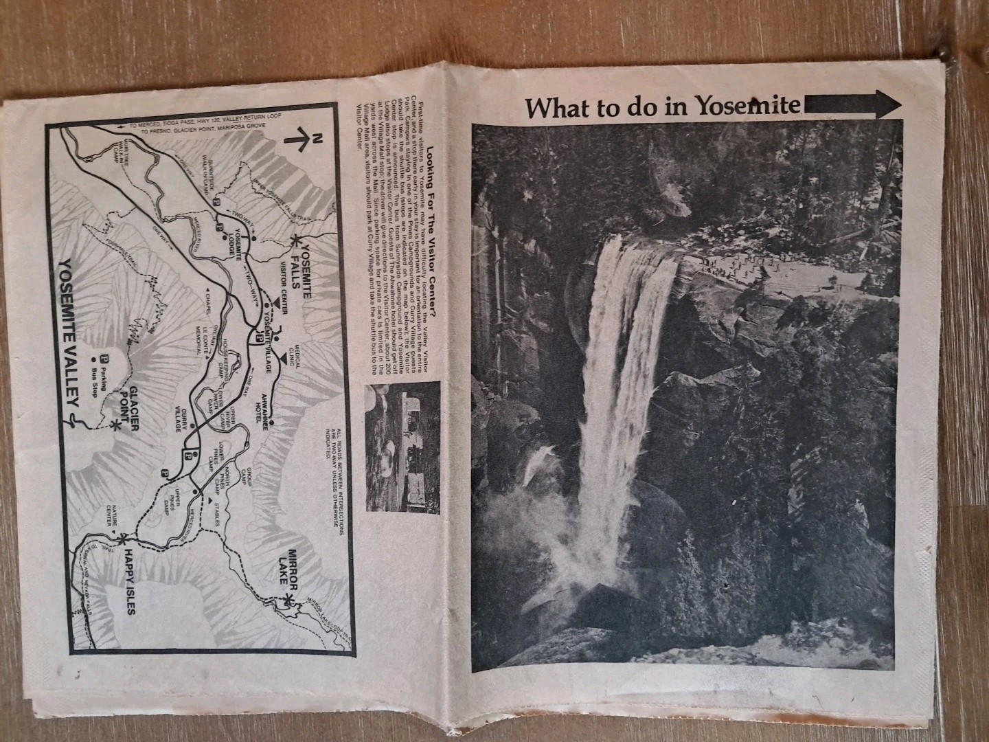 Yosemite Guide National Park California 1978 Broadsheet Newspaper