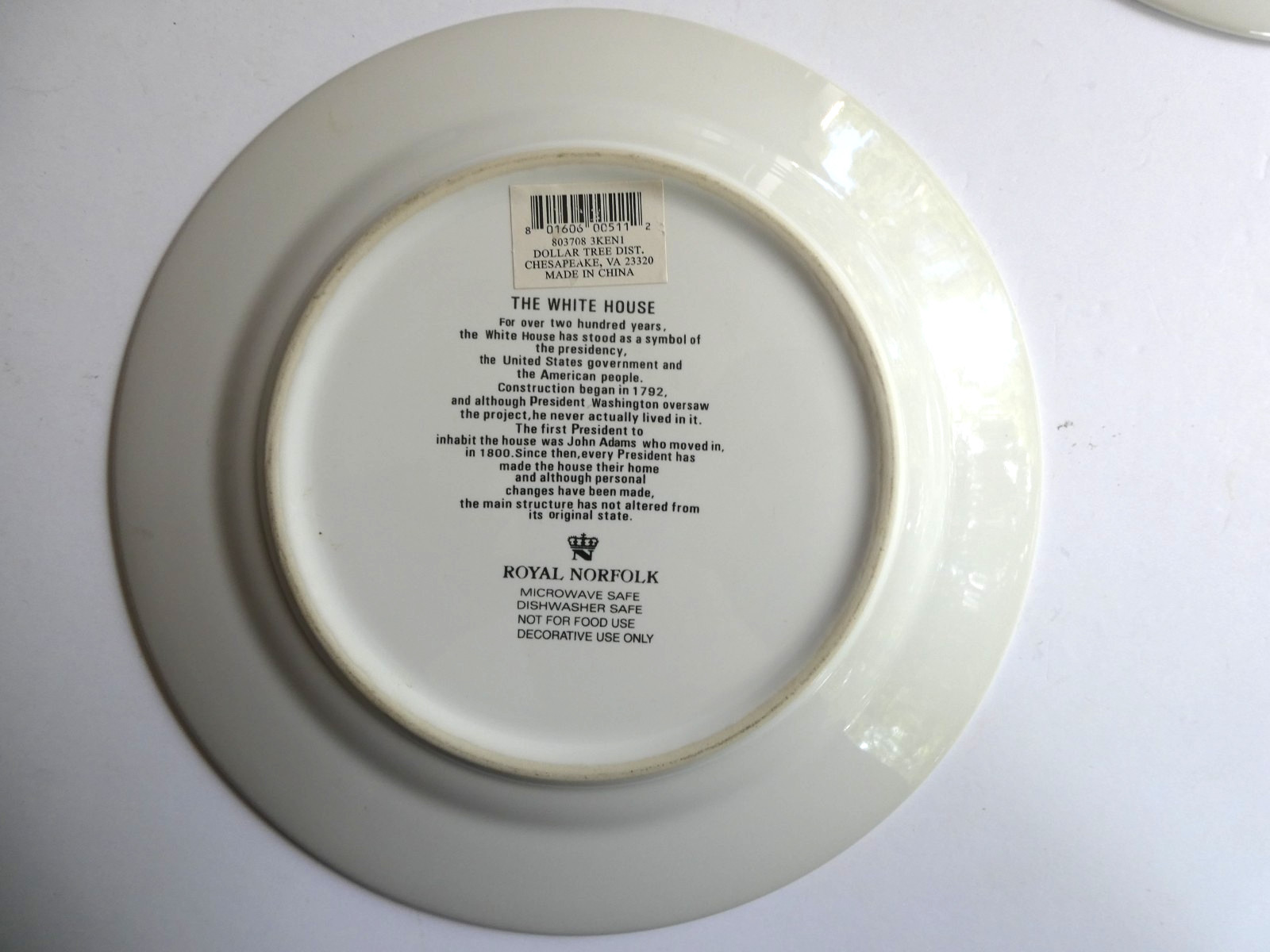 Royal Norfolk 2 Lot 7″ Plates White House The Golden Gate Bridge