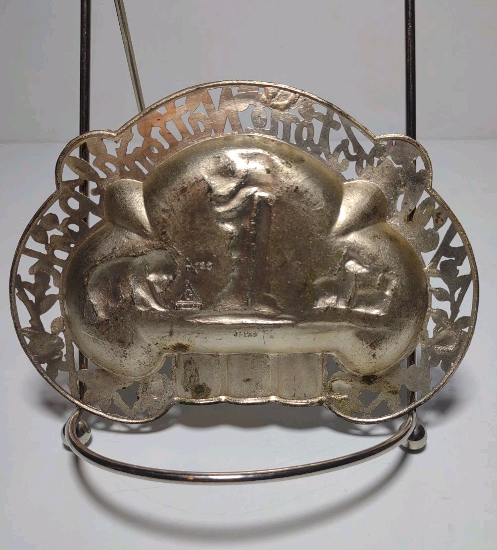 Vtg 1950-60 Yellowstone National Park Souvenir Metal Tin Ashtray G Nov Co Japan