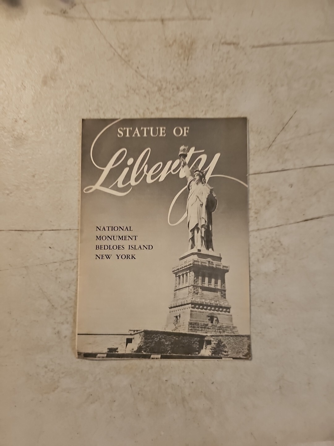 Vintage 1956 Statue of Liberty Pamphlet Brochure with Map National Monument