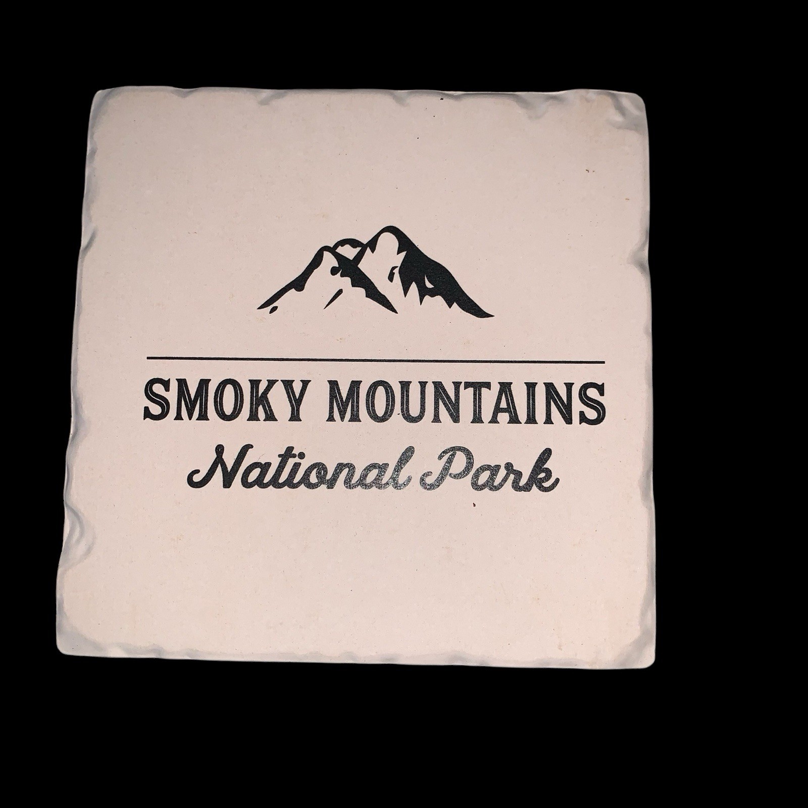 Smoky Mountains National Park Stone Coasters Set Of 4 Vintage Original Box