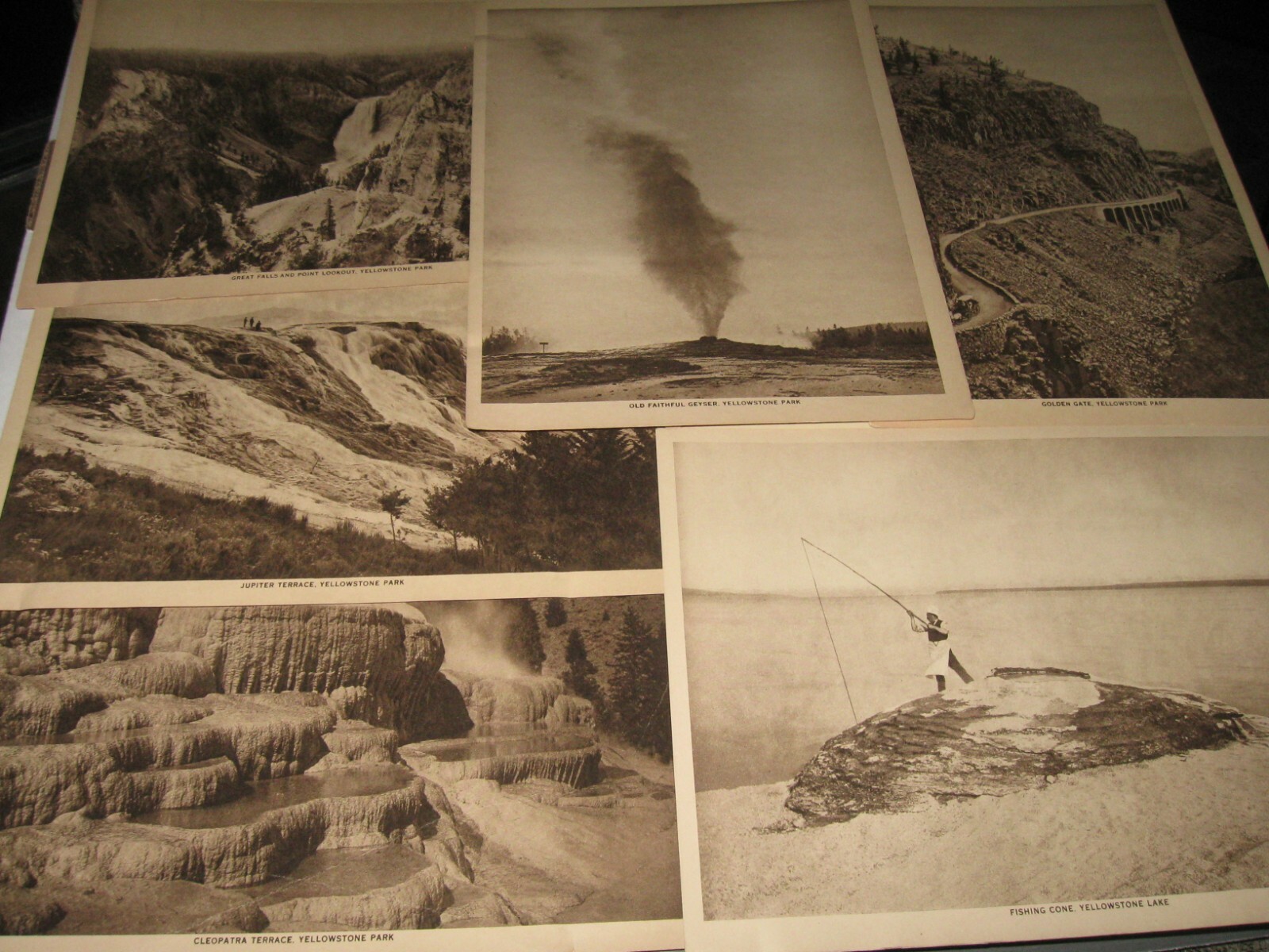 YELLOWSTONE NATIONAL PARK 1915 The Mentor Dept of Travel 7×10 Pictures Lot (6)