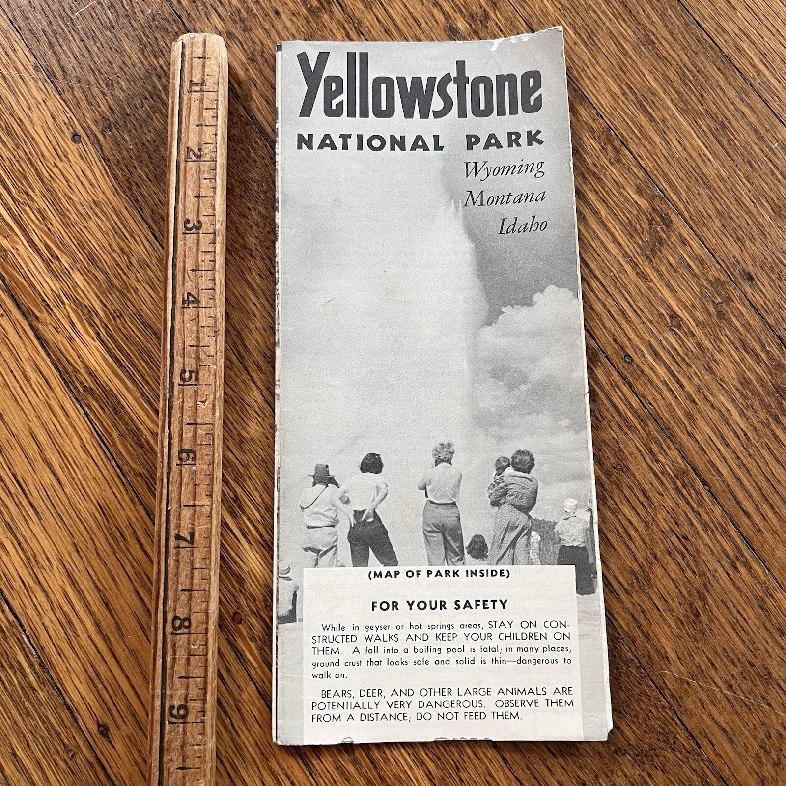 Original 1956 Yellowstone National Park Travel Brochure Wyoming, Montana, Idaho