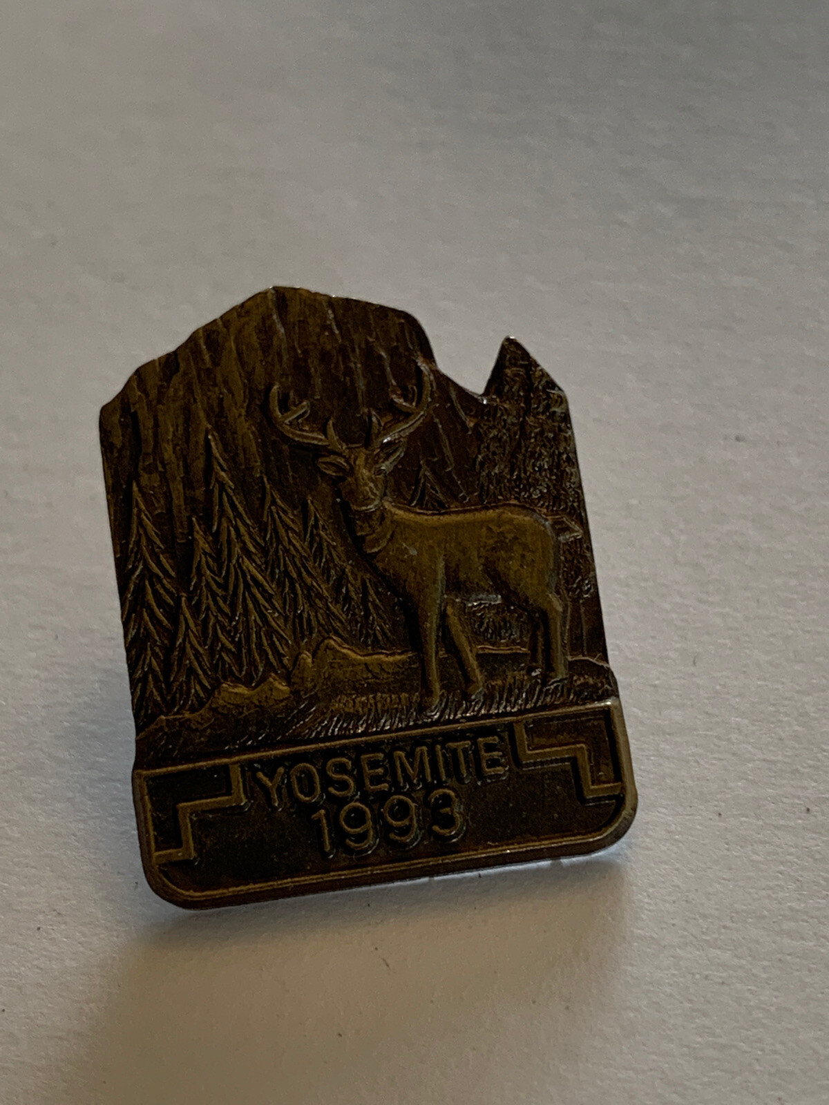 Vintage Yosemite National Park Lapel Pin Back -collectible 1993 Deer, El Capitan