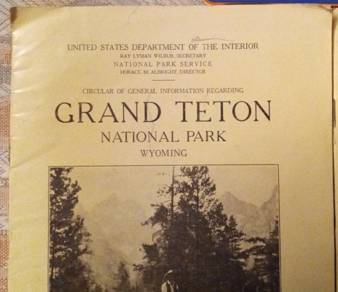 Two 1930’s Grand Teton National Park Gov’t Printing Office Booklets & Bonus GIFT