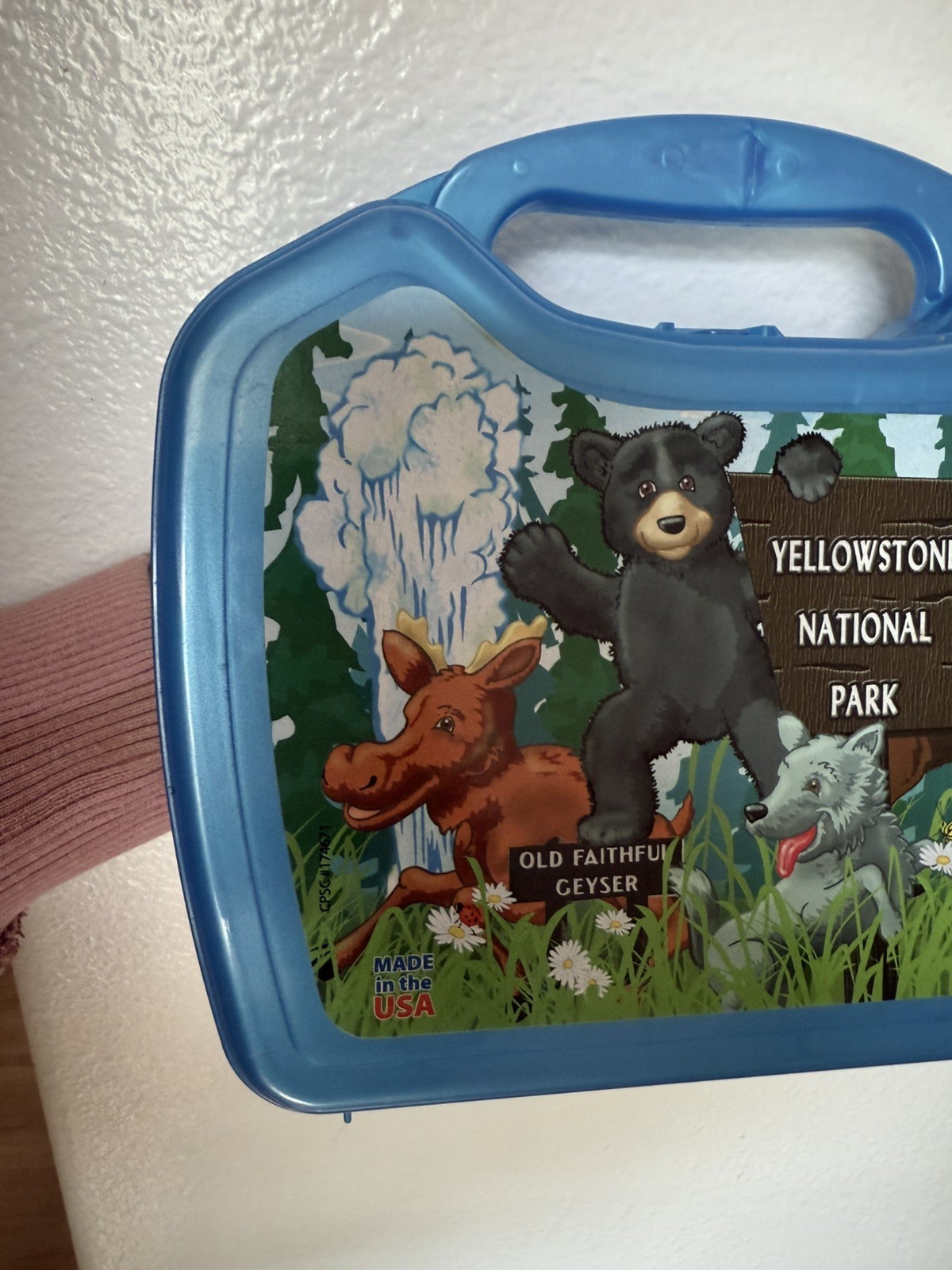 Yellowstone National Park Whirley Drinkworks Blue Lunch Box Old Faithful Geyser