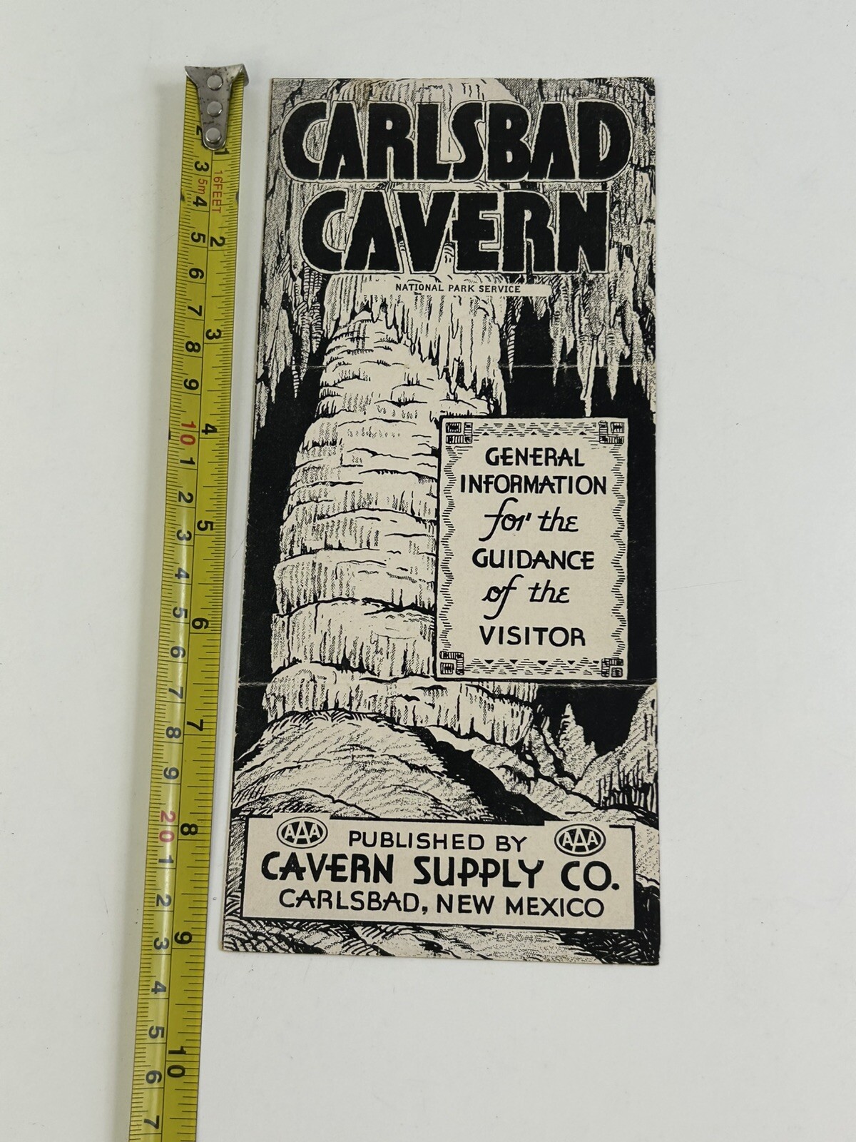 Carlsbad Caverns of New Mexico Guide Booklet AAA Cavern Supply Co 1940s Vintage