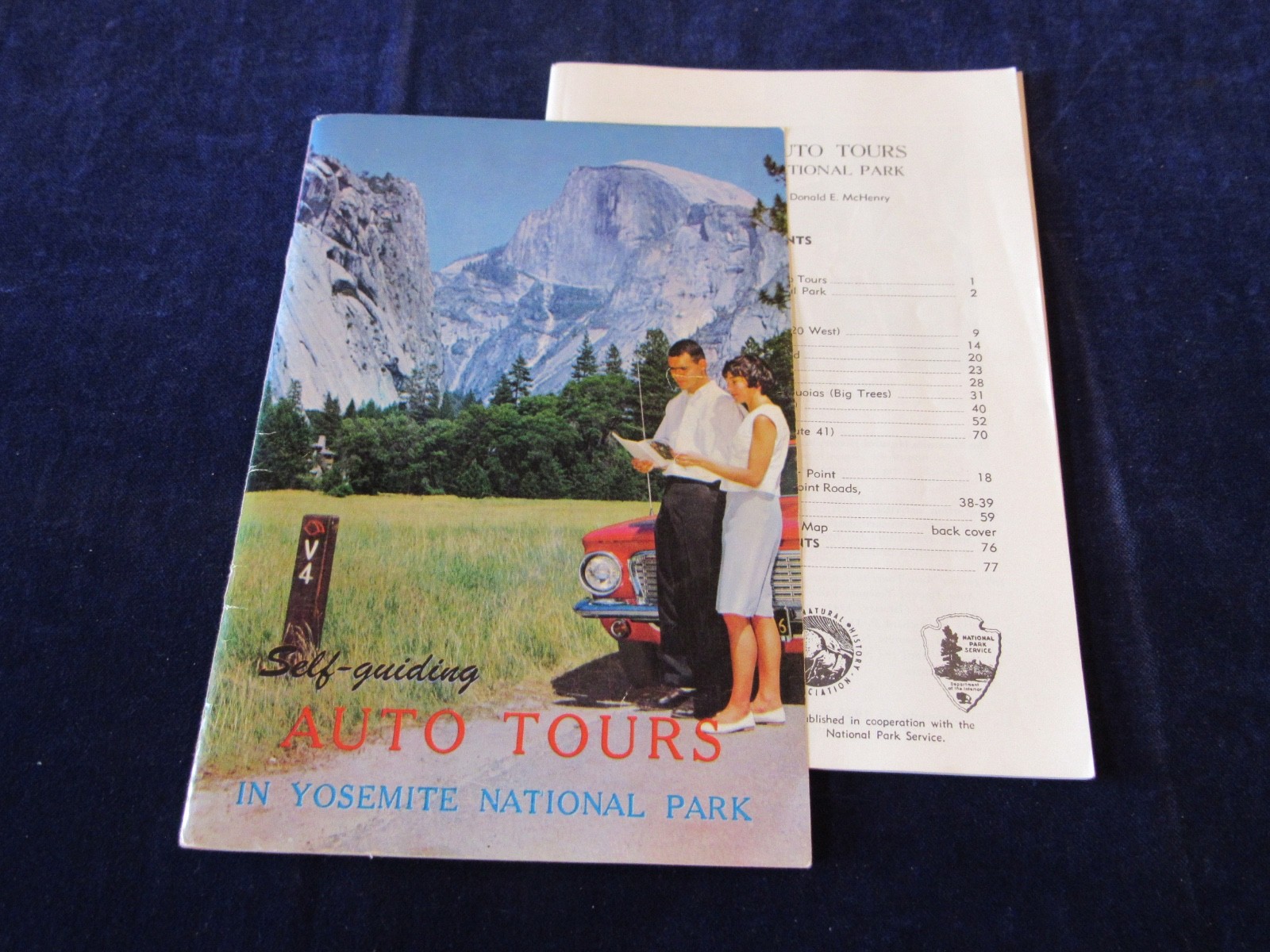 Vintage 1965 Self Guiding Auto Tours In Yosemite National Park Brochure C564
