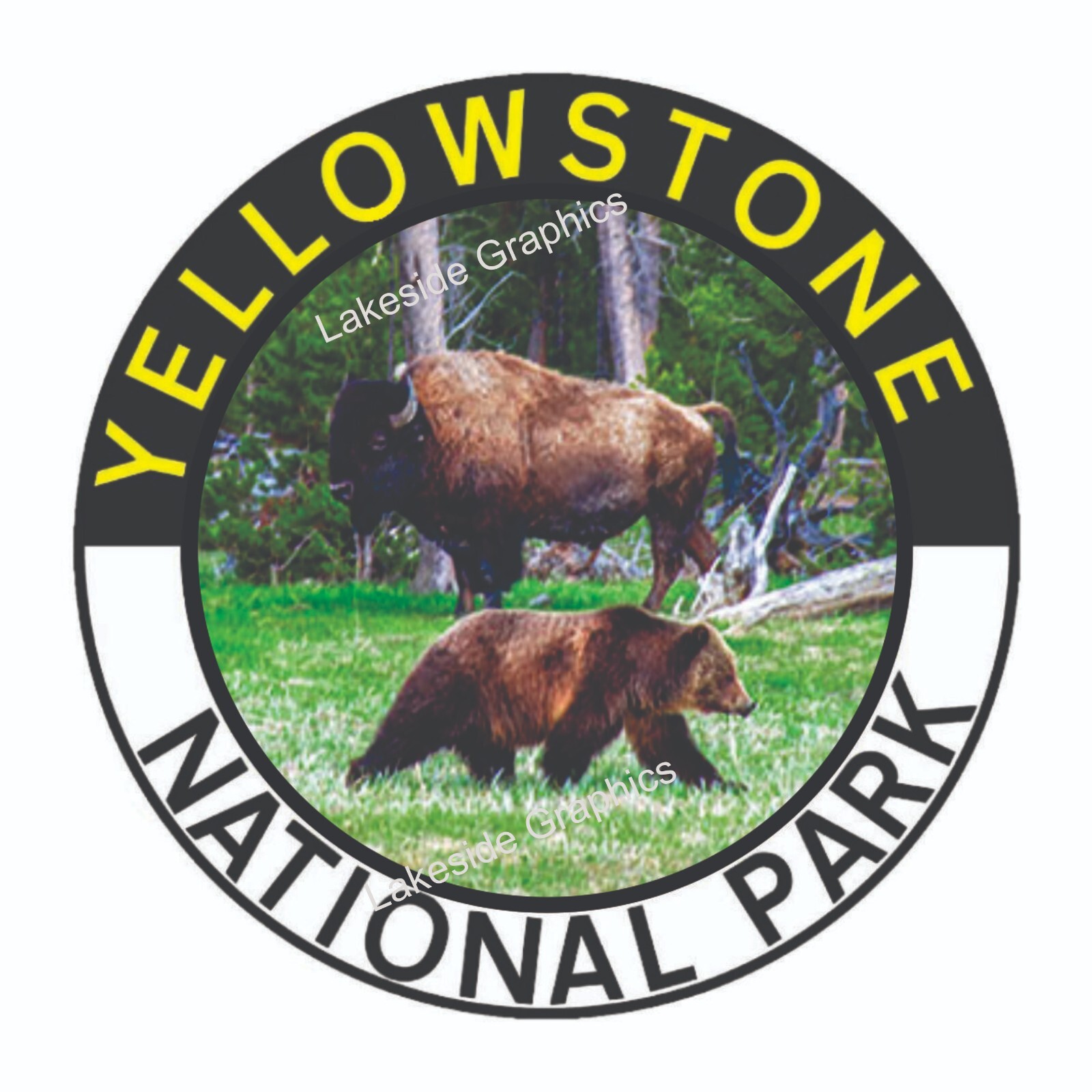 Yellowstone National Park Sticker Montana Wyoming Idaho National Park Decal