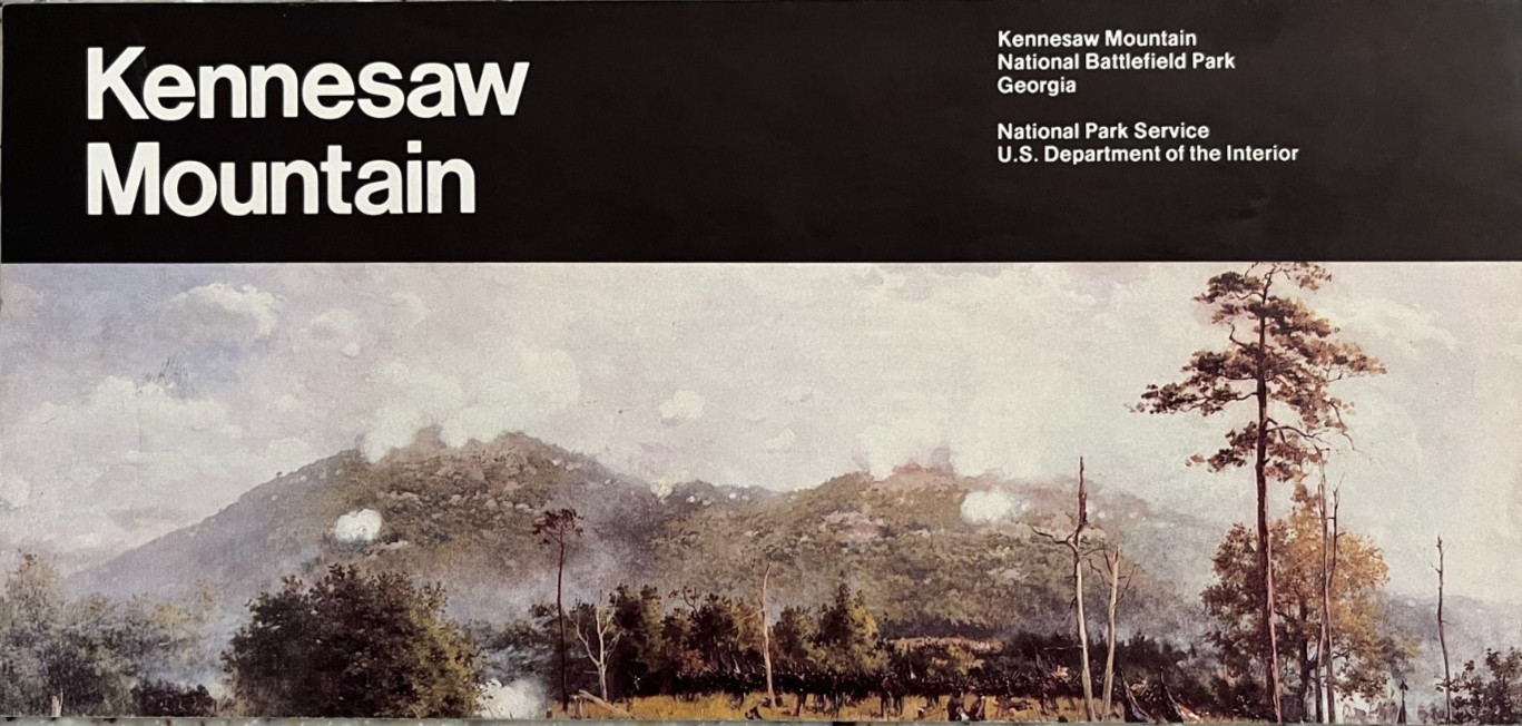 1988 KENNESAW MOUNTAIN BATTLEFIELD NATIONAL PARK SERVICE UNIGRID BROCHURE/MAP