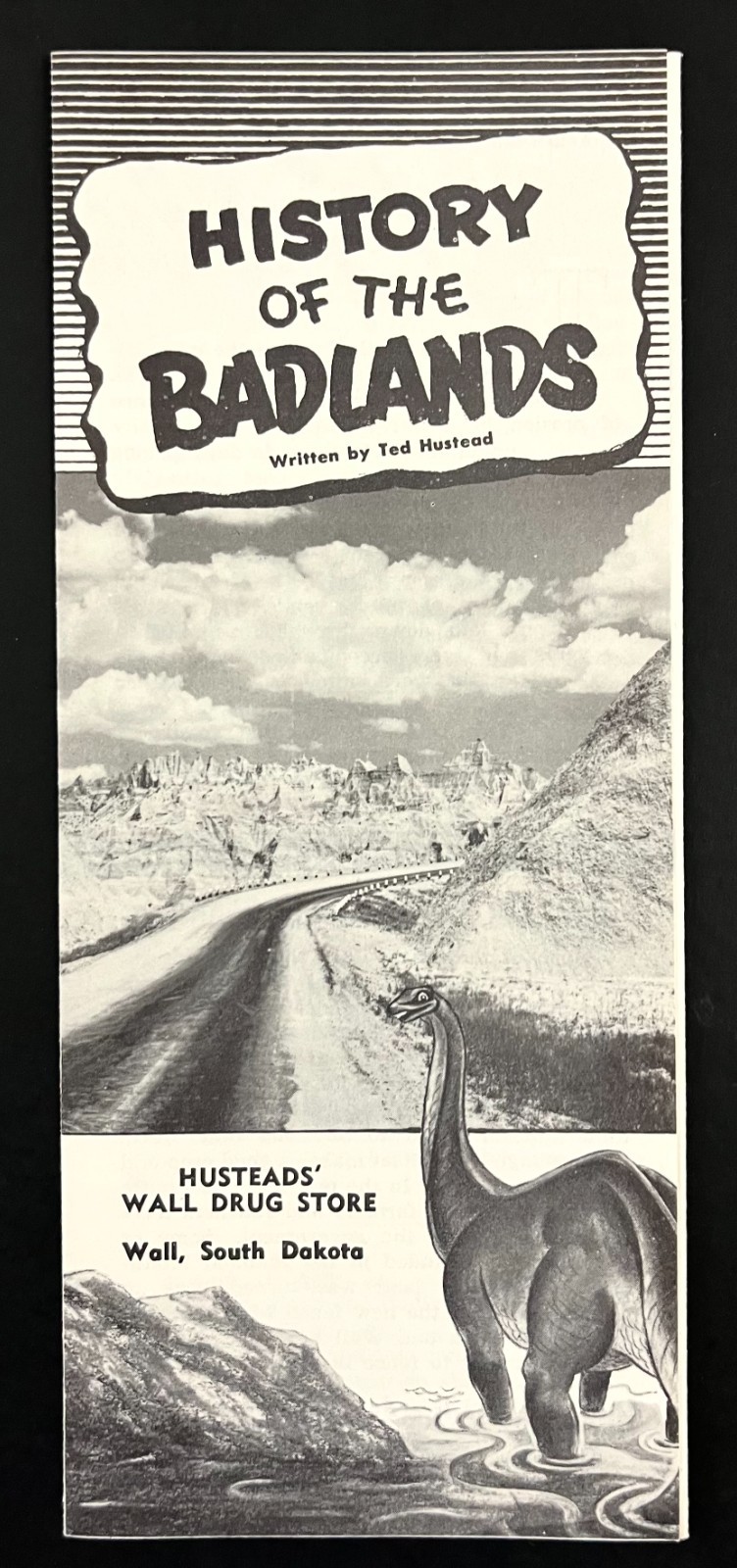 Vintage Badlands National Park History Wall Drug South Dakota Travel Brochure