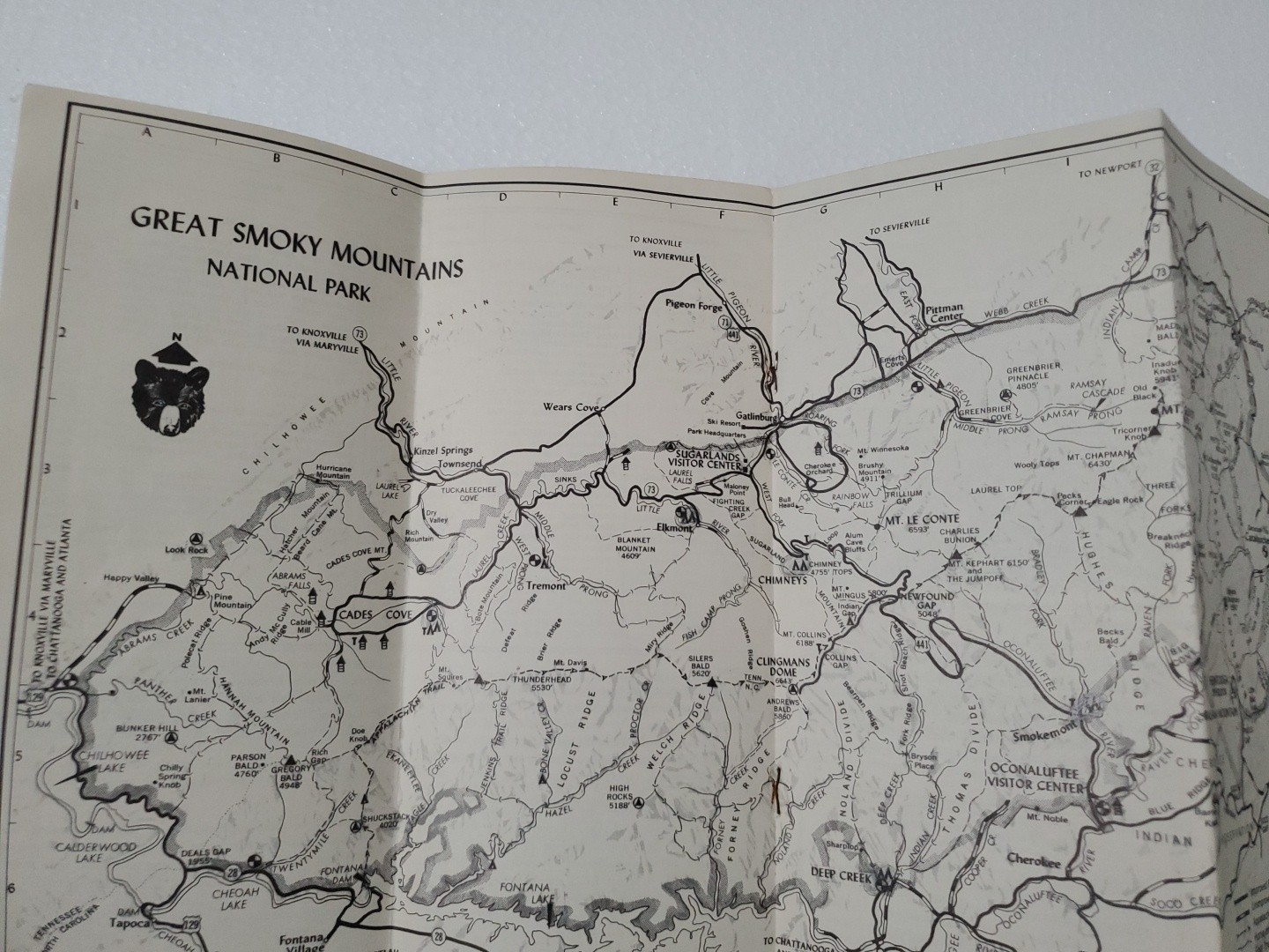 Rare Vintage Great Smoky Mountains National Park 1965 Illustrated Guide Brochure