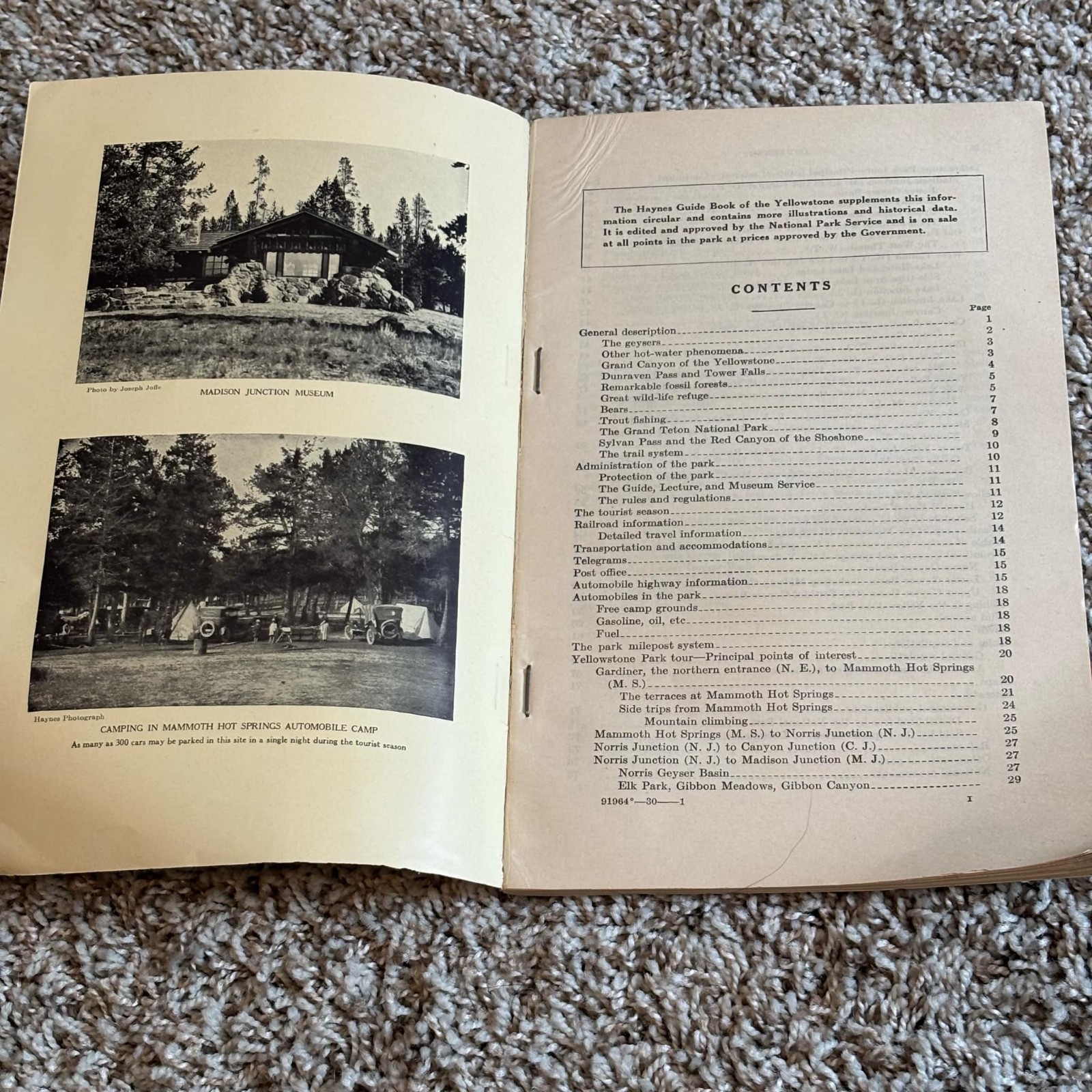 1930s Yellowstone Circular Guidebook Set Wyoming California Vtg Ephemera RARE