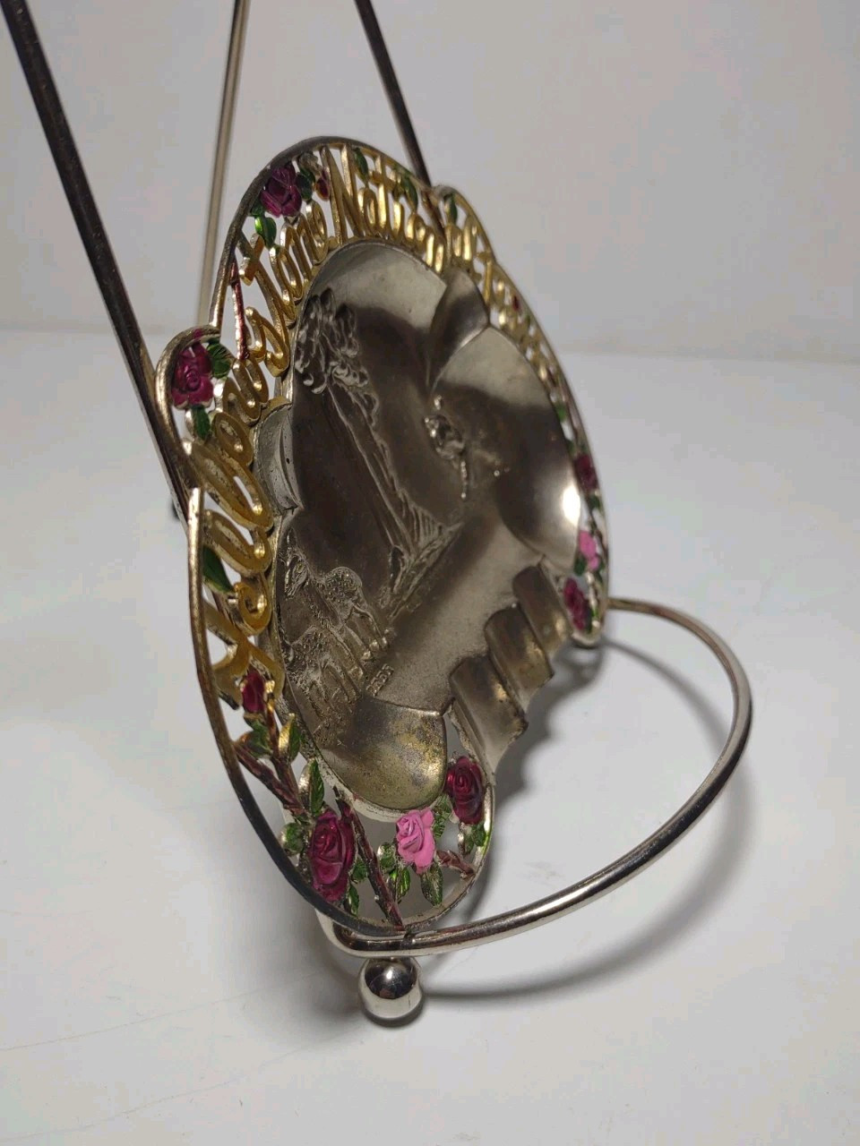 Vtg 1950-60 Yellowstone National Park Souvenir Metal Tin Ashtray G Nov Co Japan