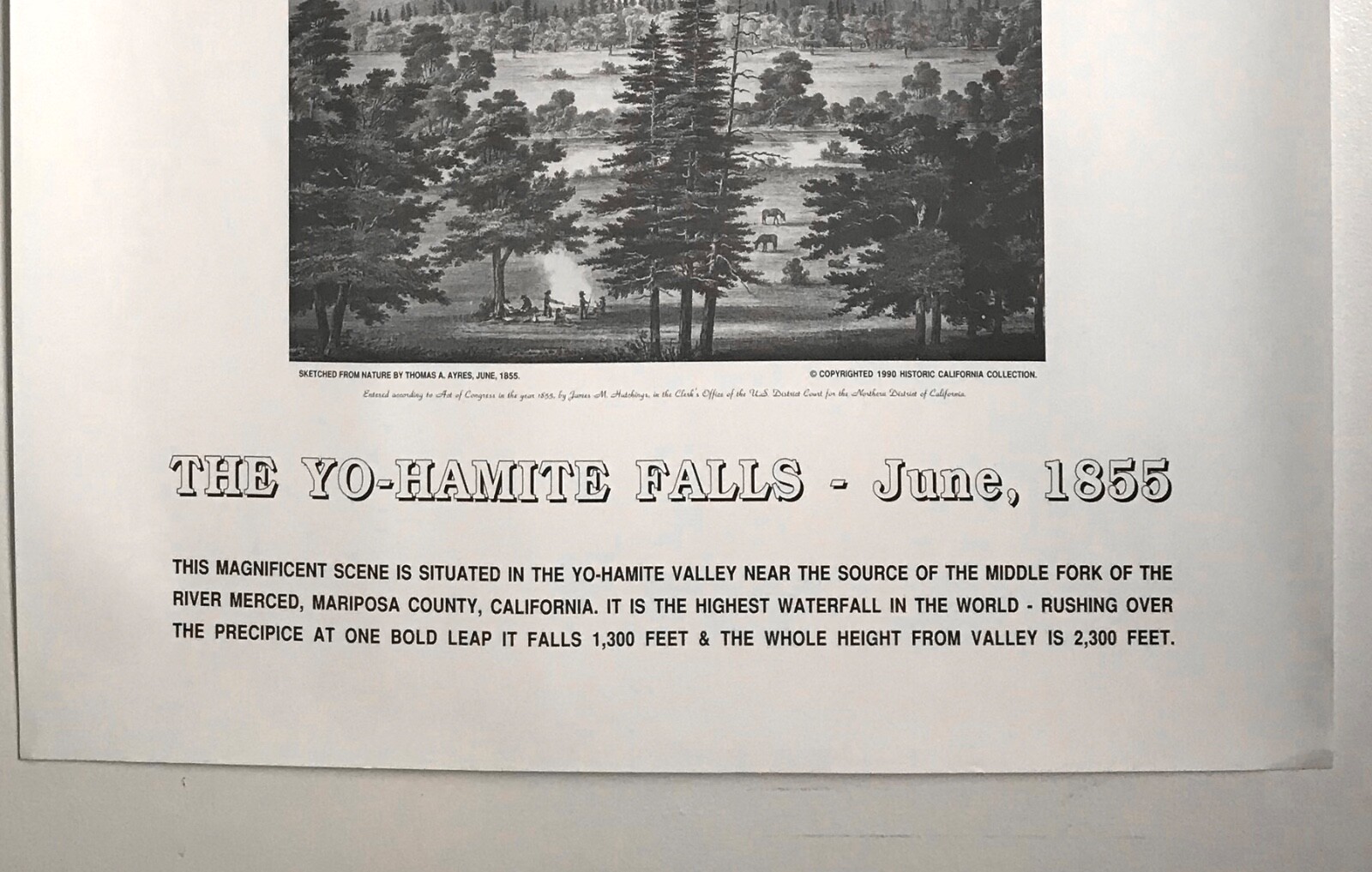 “Yosemite The First Image” ©1990 Historic California Collection Poster
