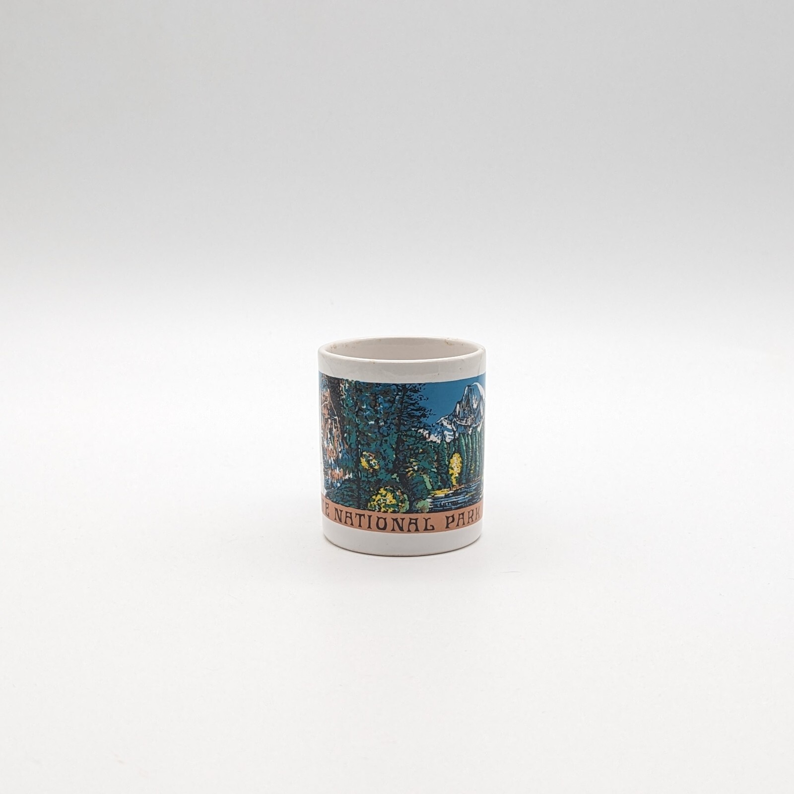 VTG Yosemite National Park California Waterfall Tea Cup Ceramic Mini Mug