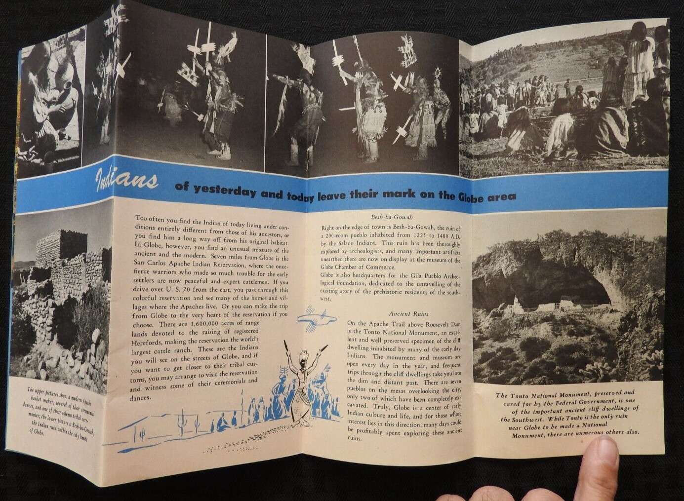 1948 Chamber of Commerce Globe AZ Visitor Packet Brochure Signed Letter Brooks