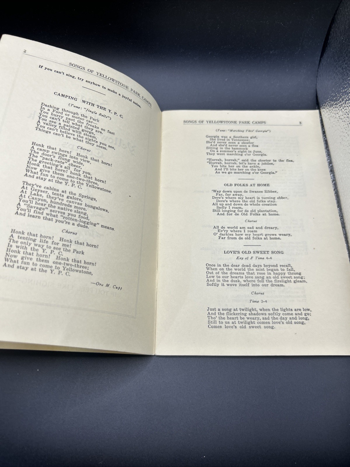 Songs of the Yellowstone Park Camps ~ Yellowstone Park Lodge & Camps Co Undated